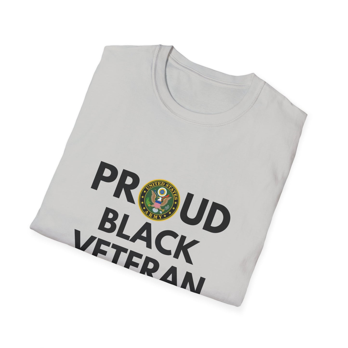 Army Proud Black Veteran - Unisex Softstyle T-Shirt