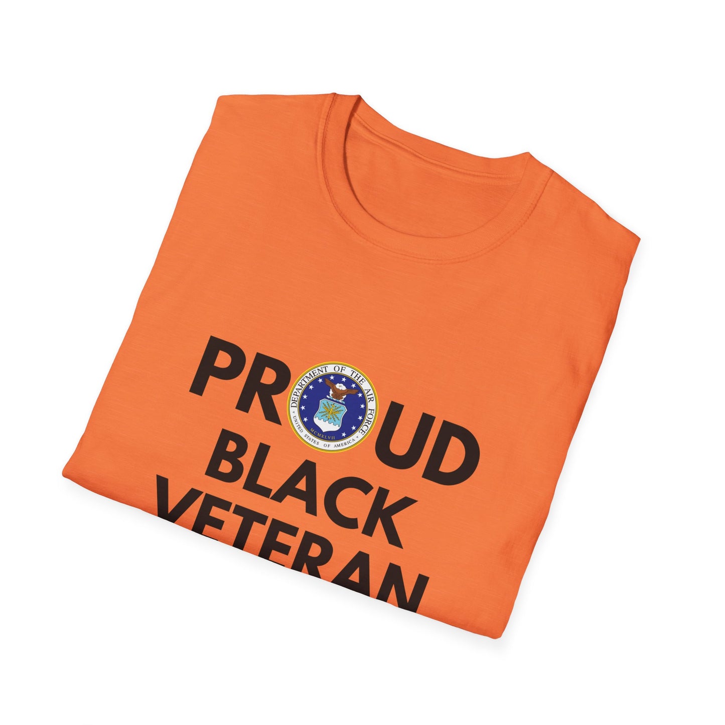 Air Force Proud Black Veteran - Unisex Softstyle T-Shirt