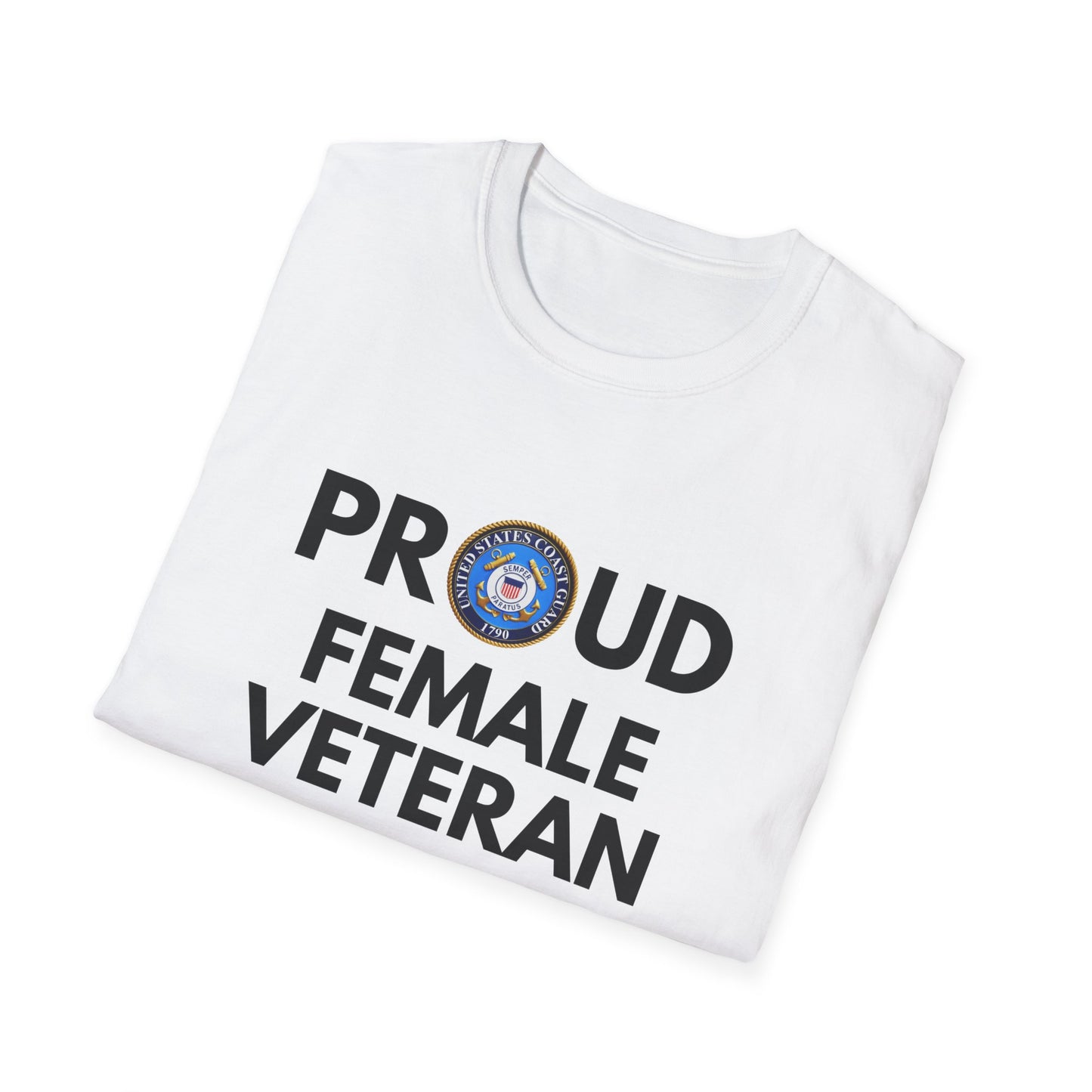Coast Guard Female Veteran - Unisex Softstyle T-Shirt