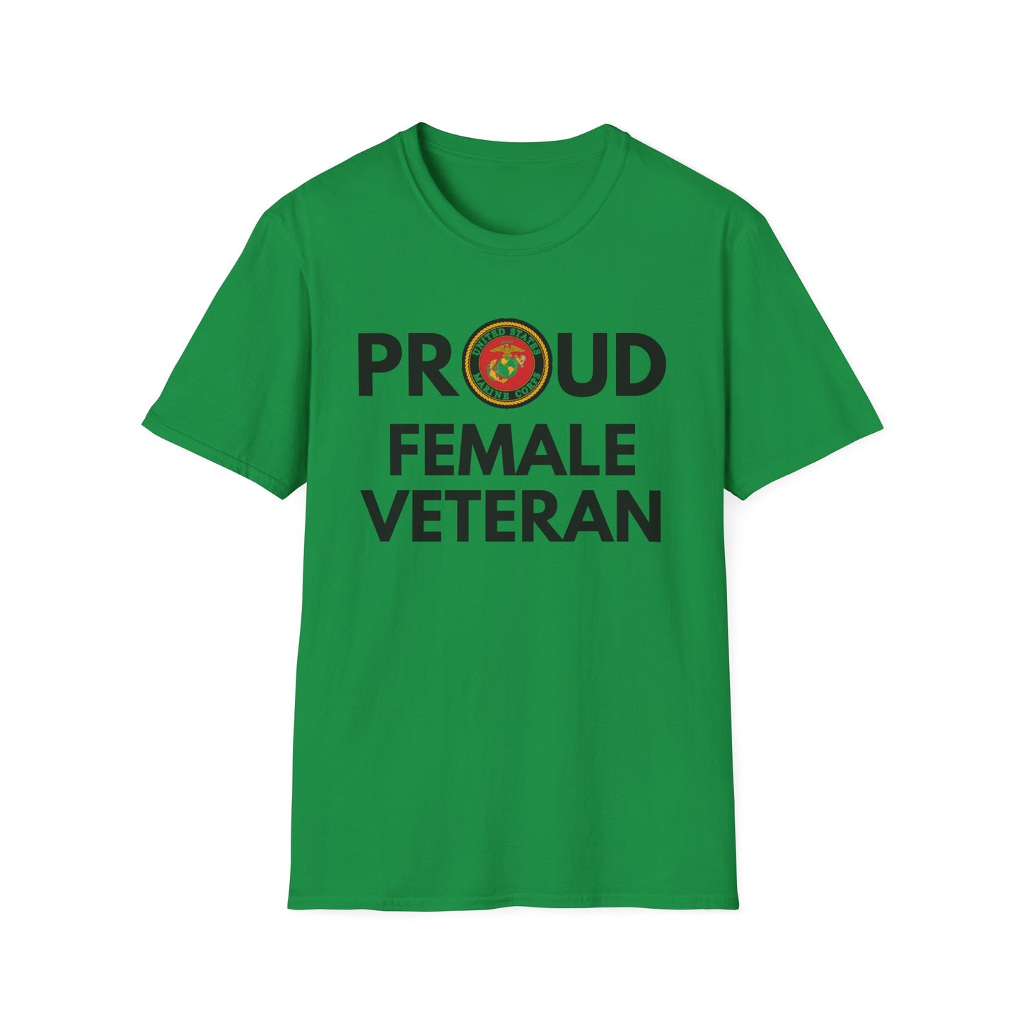 Marine Female Veteran - Unisex Softstyle T-Shirt