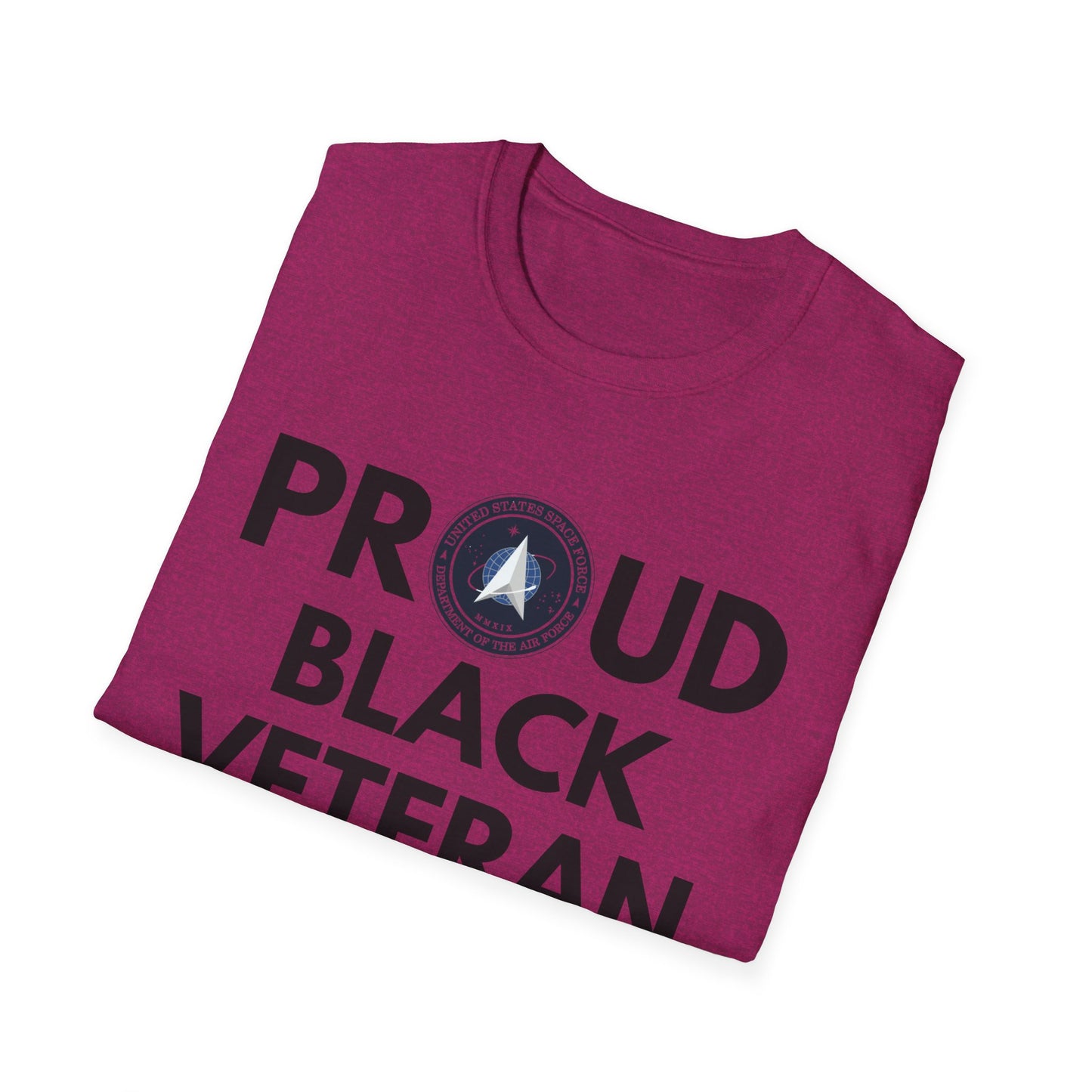 Space Force Proud Black Veteran - Unisex Softstyle T-Shirt