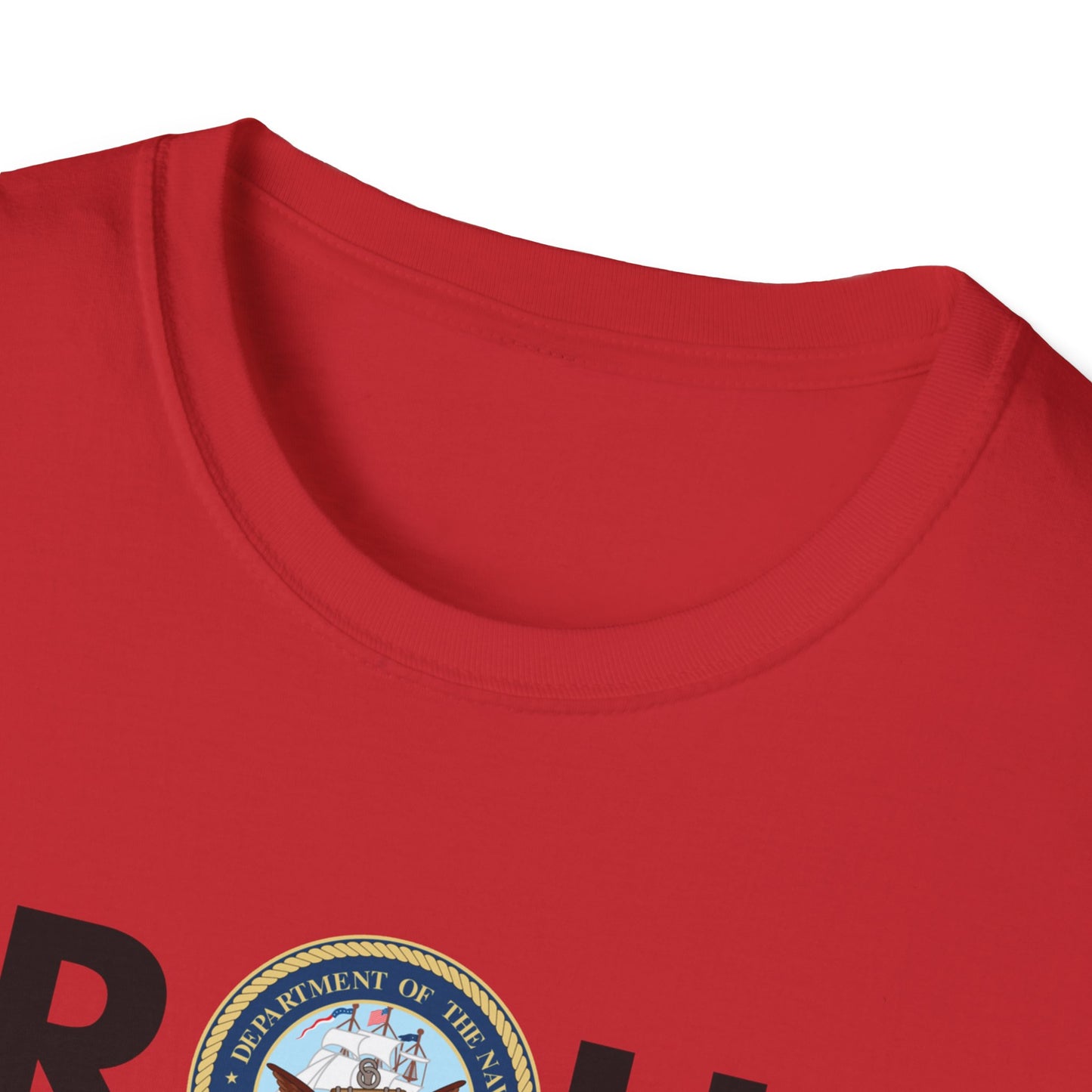 Navy Proud Black Veteran - Unisex Softstyle T-Shirt