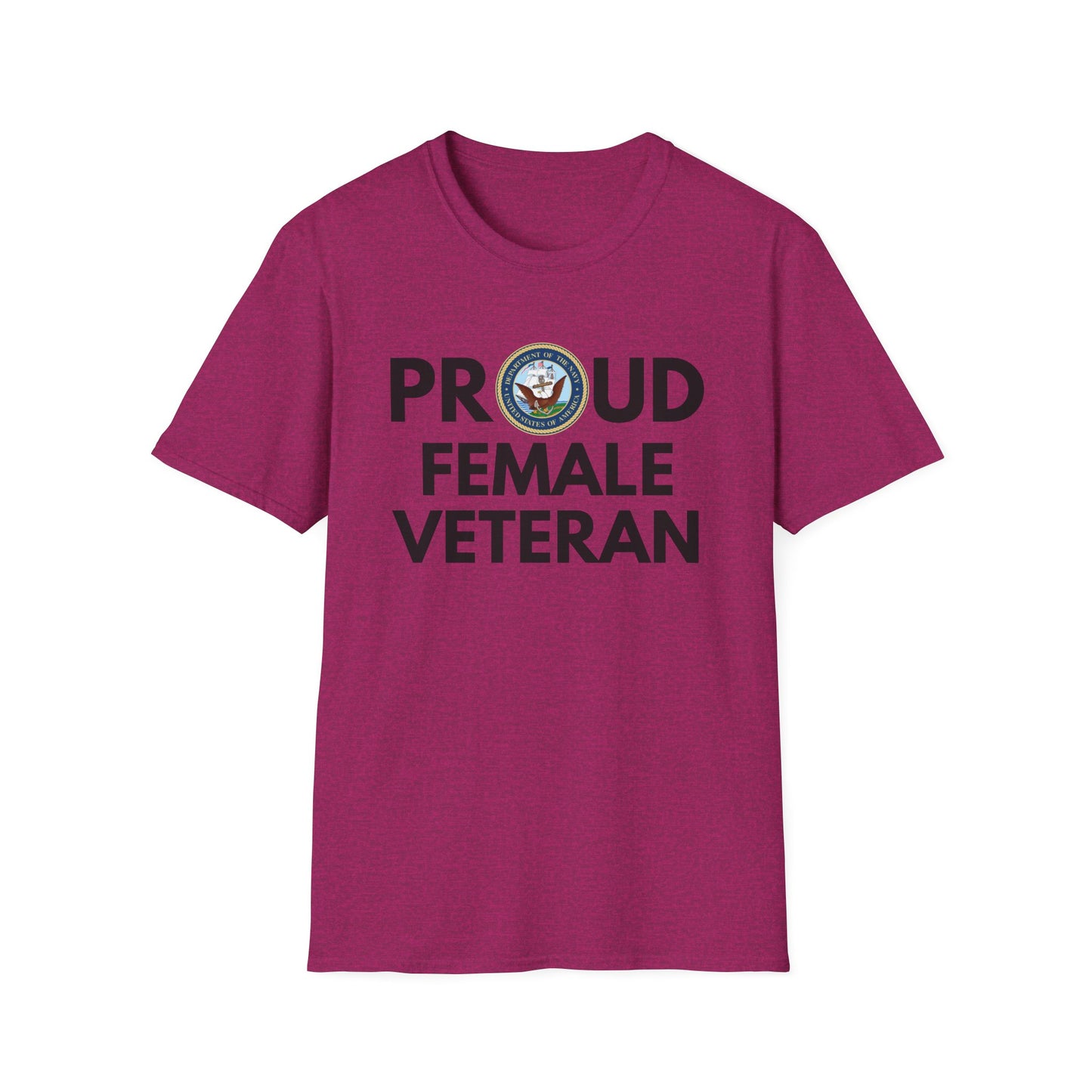 Navy Female Veteran - Unisex Softstyle T-Shirt
