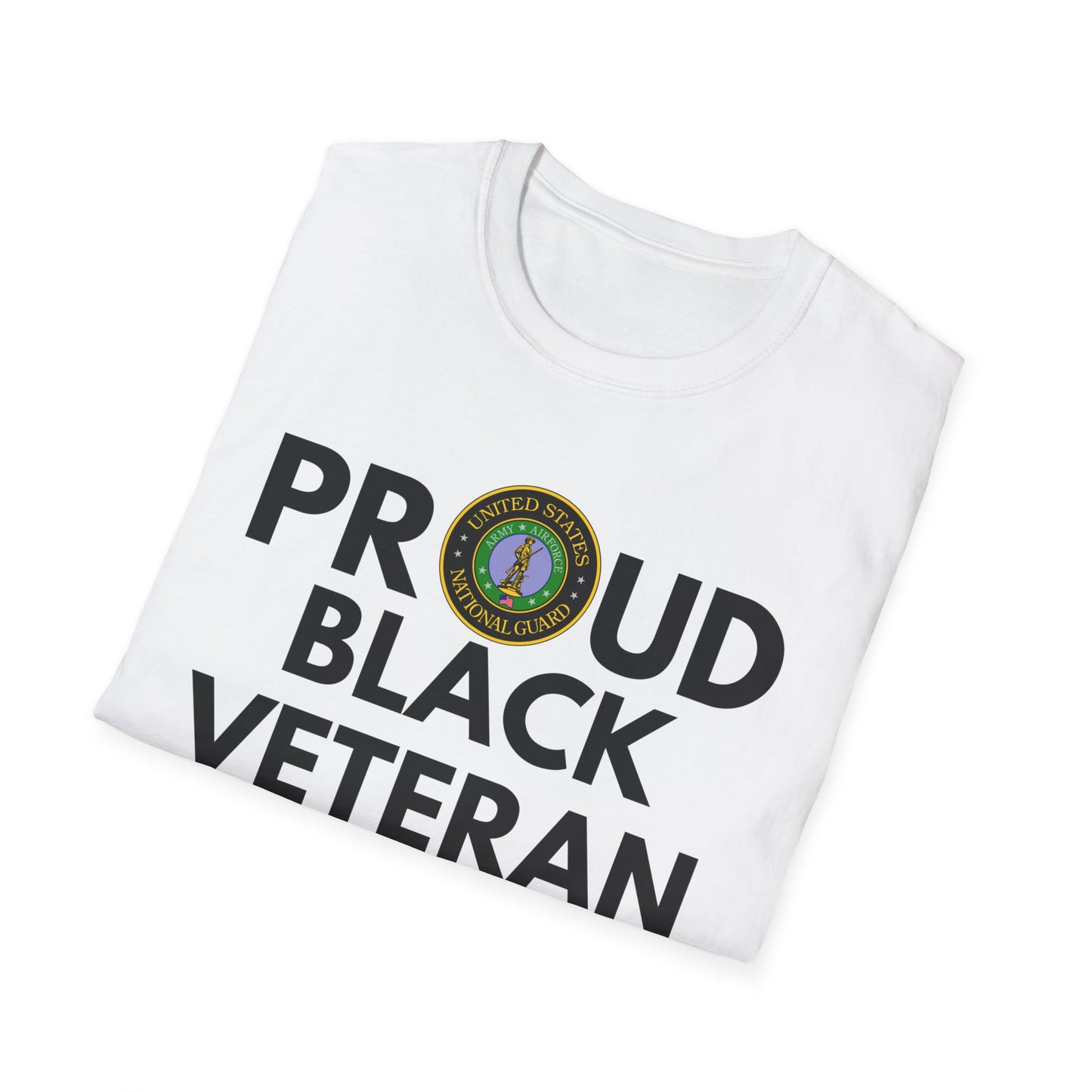 National Guard Proud Black Veteran - Unisex Softstyle T-Shirt