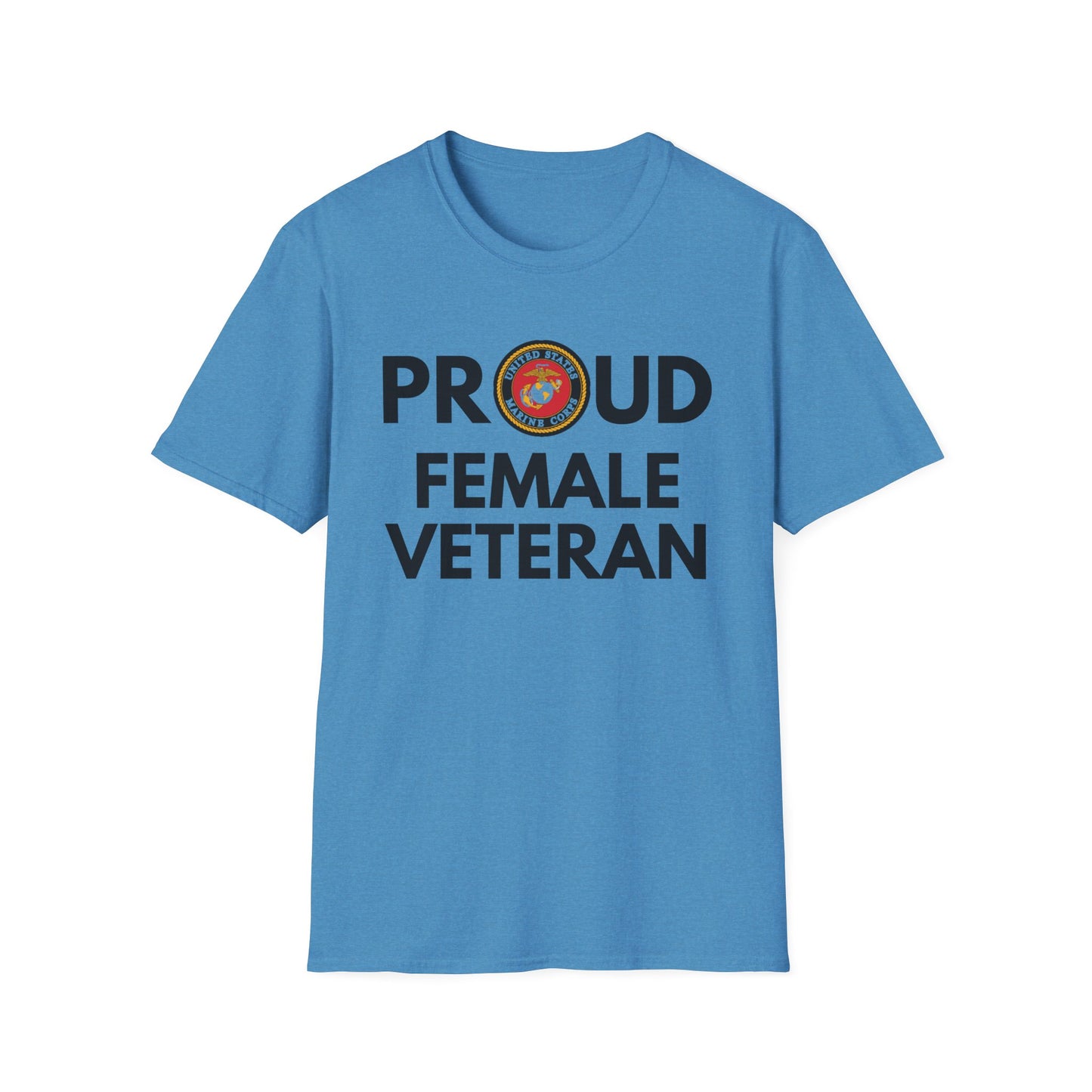 Marine Female Veteran - Unisex Softstyle T-Shirt