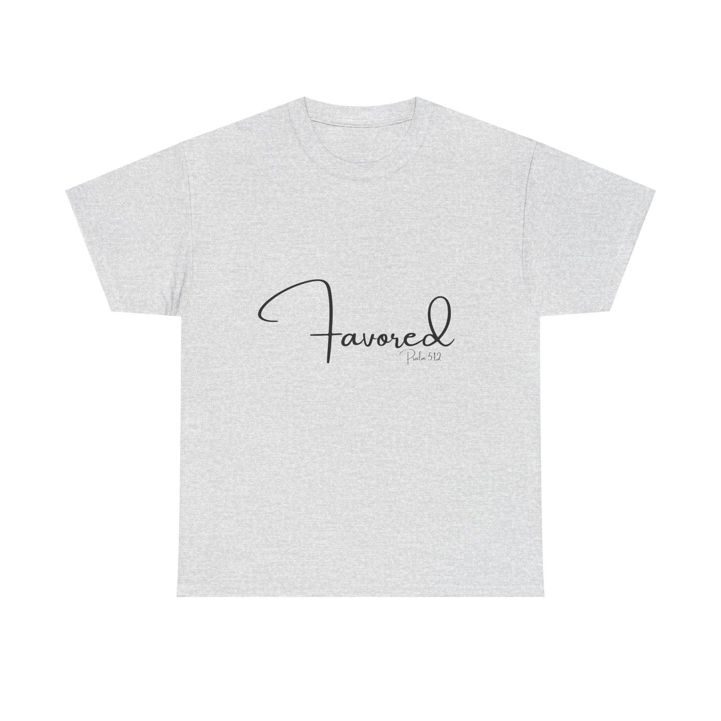 Favored - Psalm 5:12 Unisex Heavy Cotton Tee