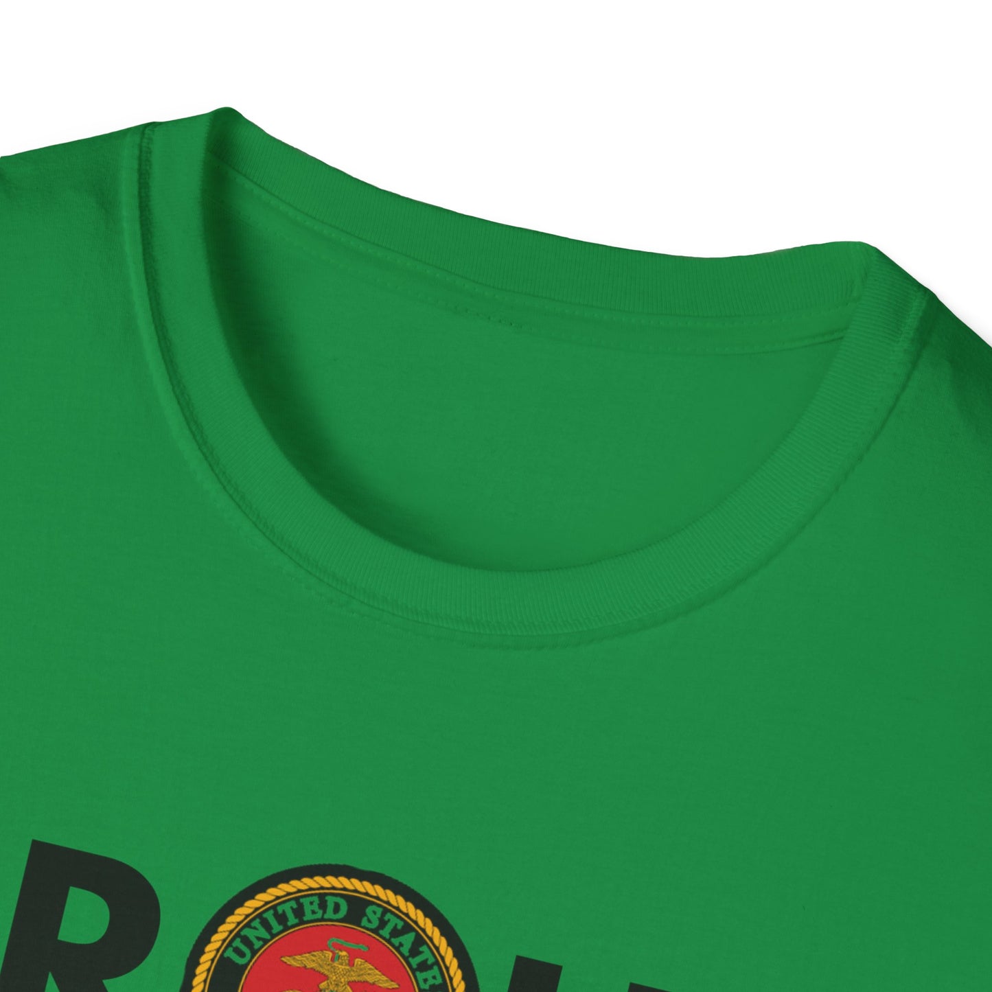 Marine Proud Black Veteran - Unisex Softstyle T-Shirt
