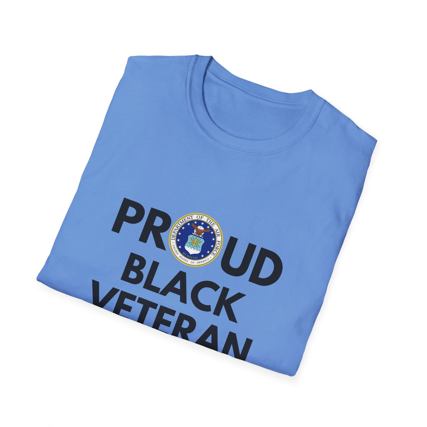 Air Force Proud Black Veteran - Unisex Softstyle T-Shirt