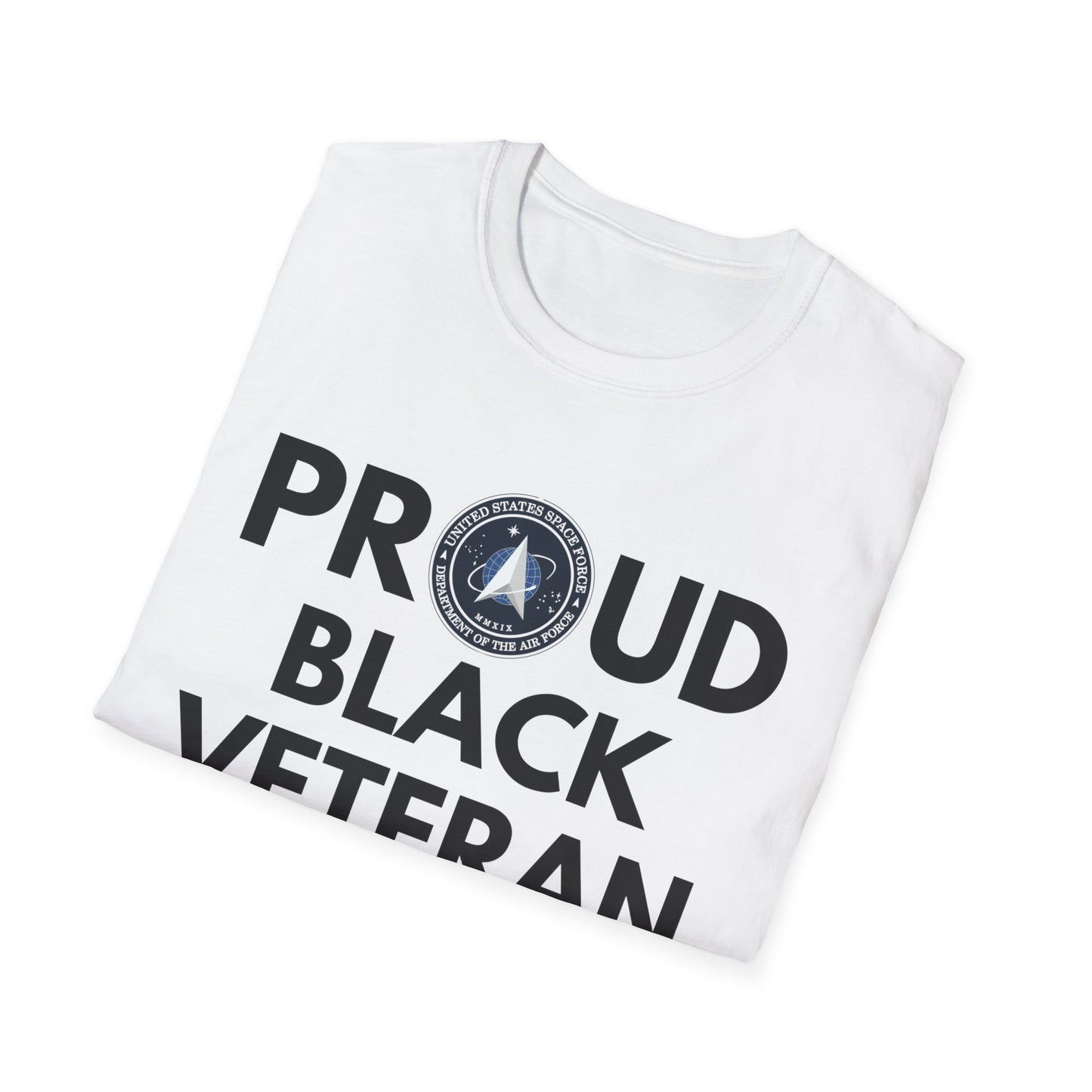 Space Force Proud Black Veteran - Unisex Softstyle T-Shirt