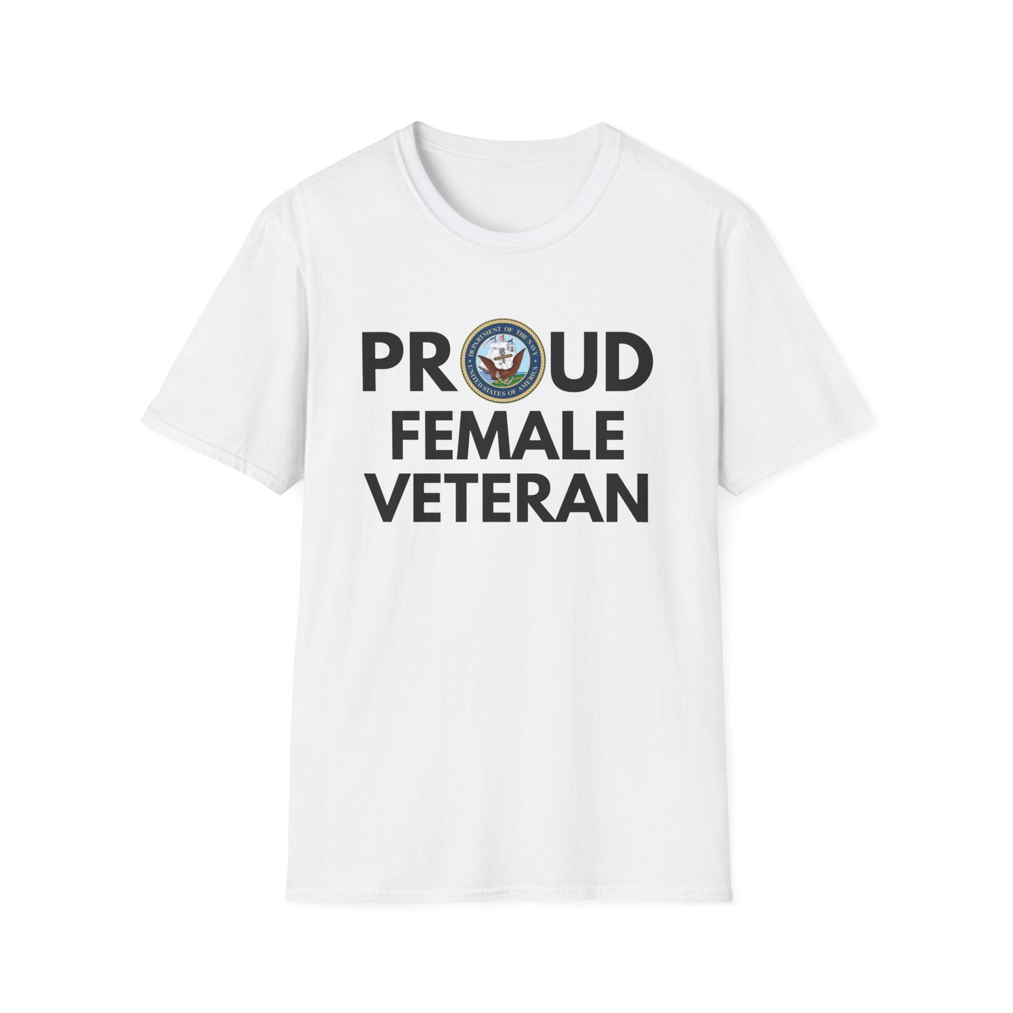 Navy Female Veteran - Unisex Softstyle T-Shirt