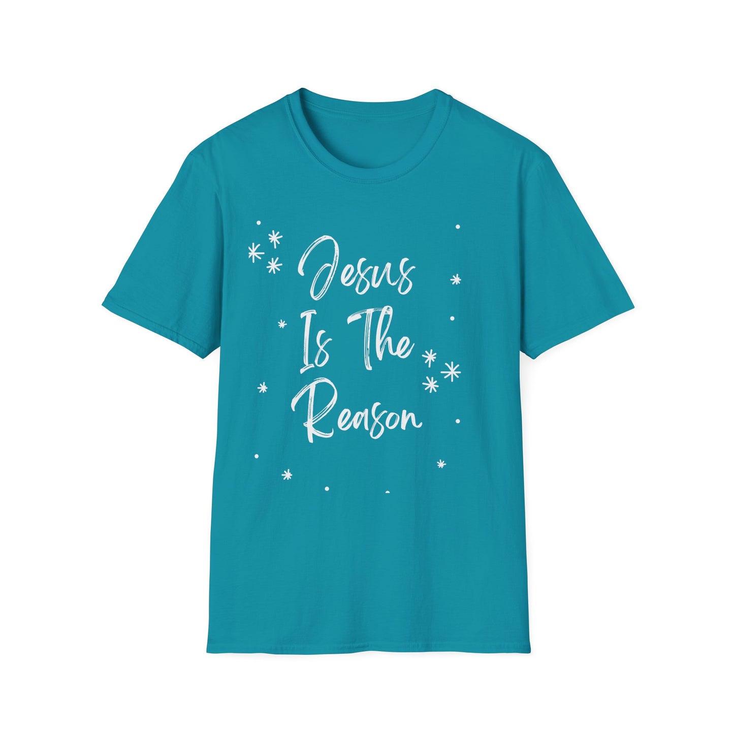 Jesus is the reason - Front and Back - Unisex Softstyle T-Shirt