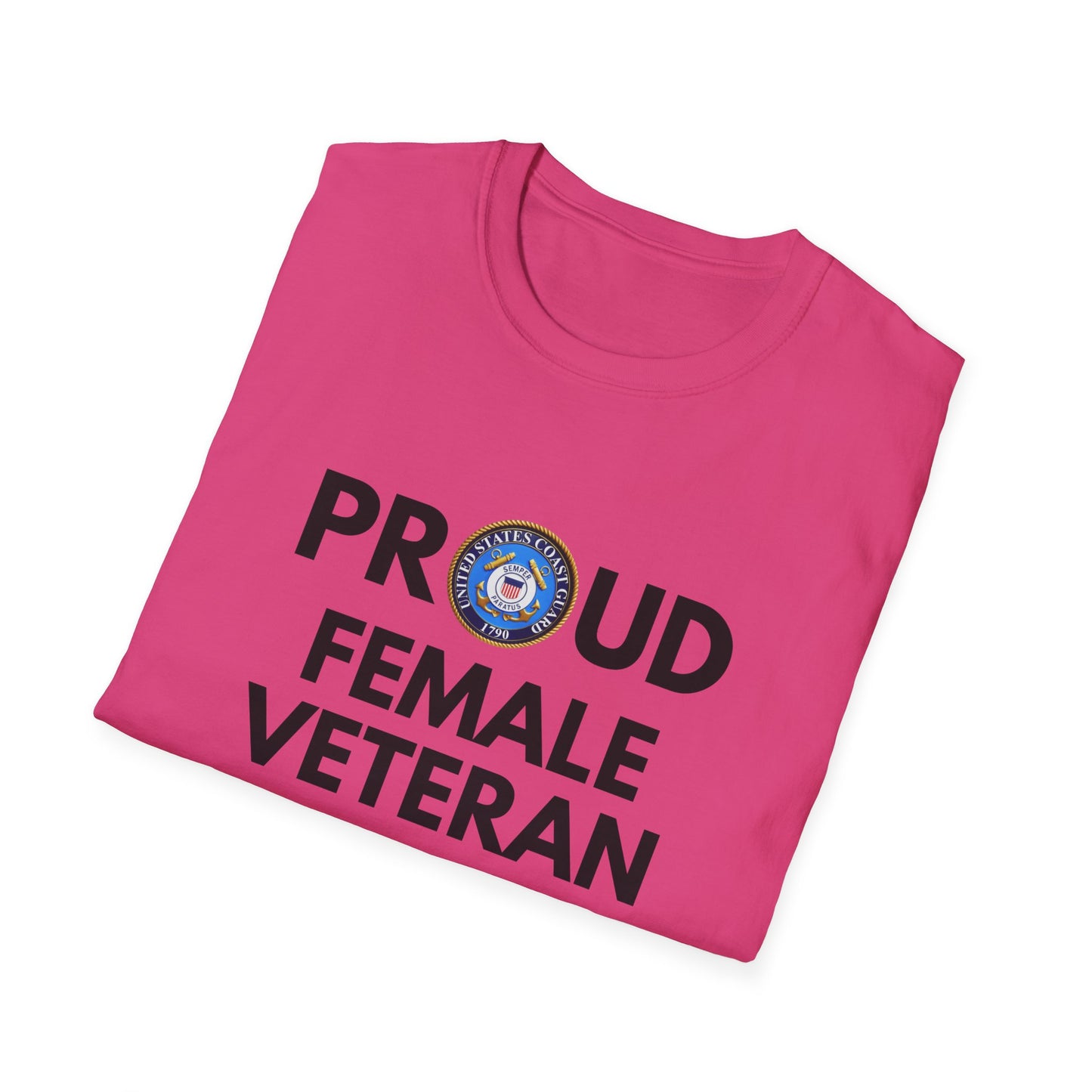Coast Guard Female Veteran - Unisex Softstyle T-Shirt