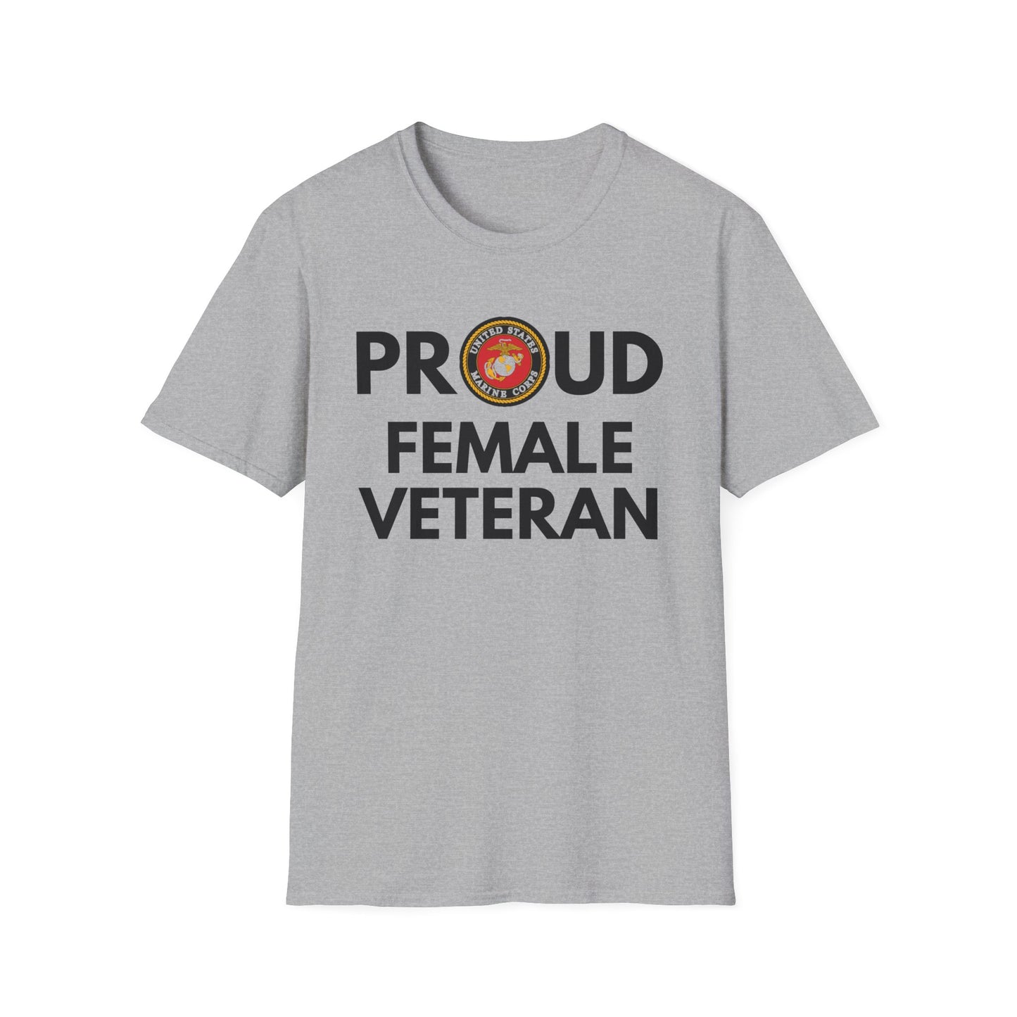Marine Female Veteran - Unisex Softstyle T-Shirt