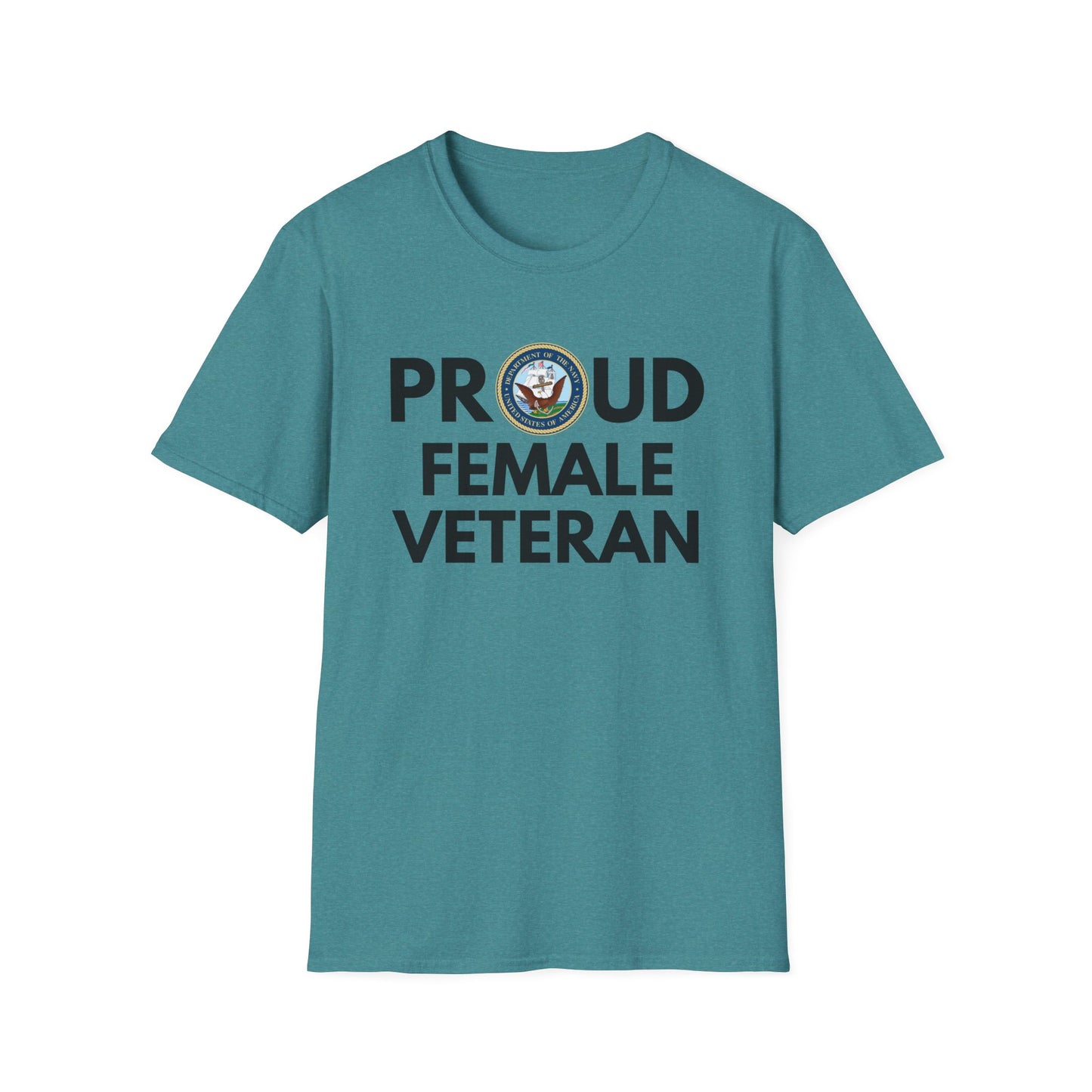 Navy Female Veteran - Unisex Softstyle T-Shirt