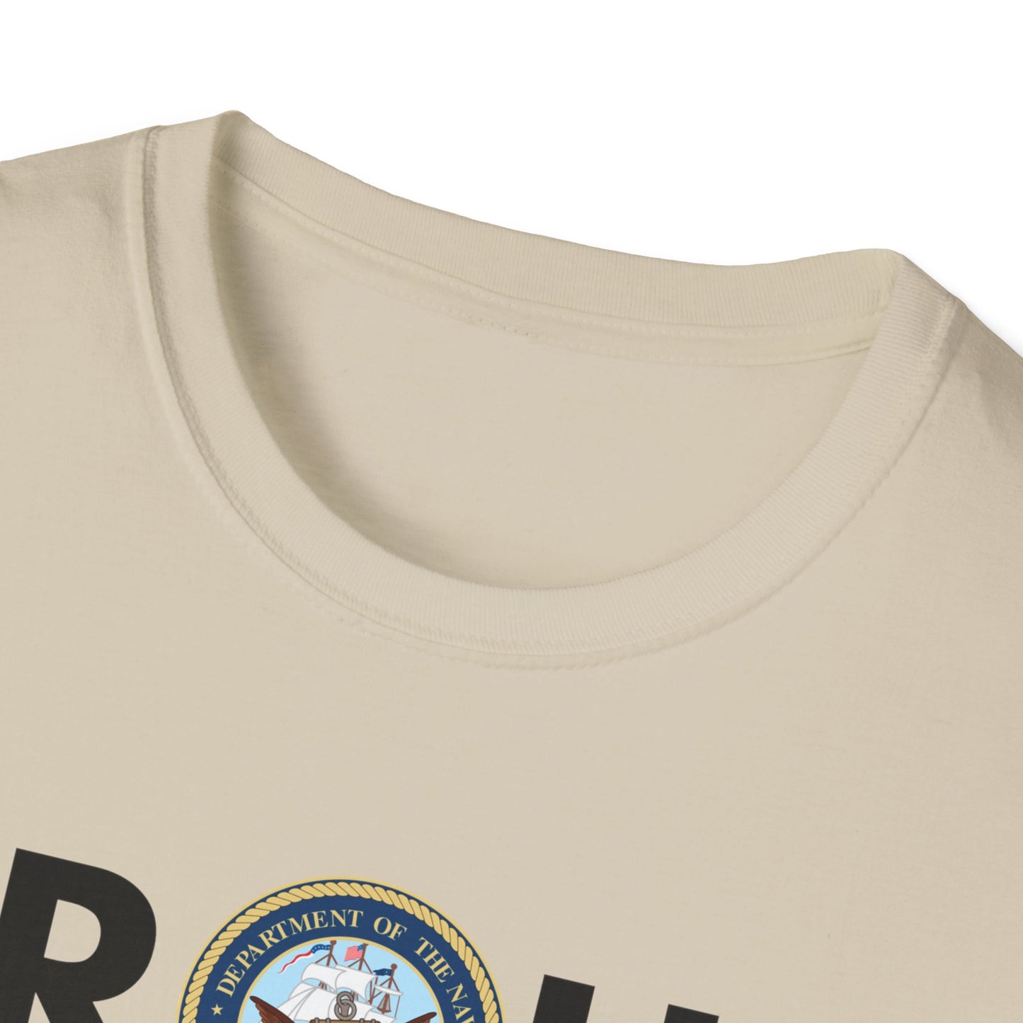 Navy Proud Black Veteran - Unisex Softstyle T-Shirt