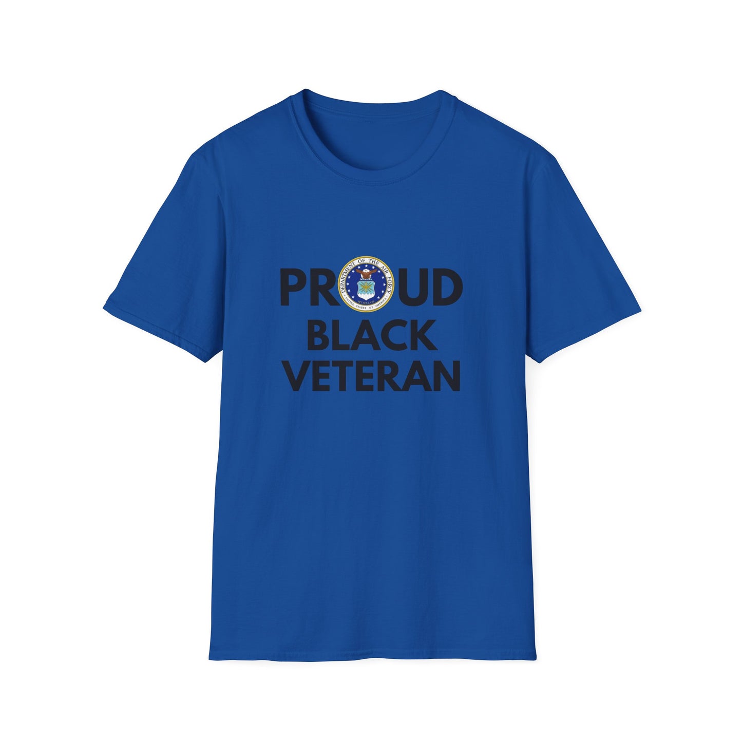 Air Force Proud Black Veteran - Unisex Softstyle T-Shirt