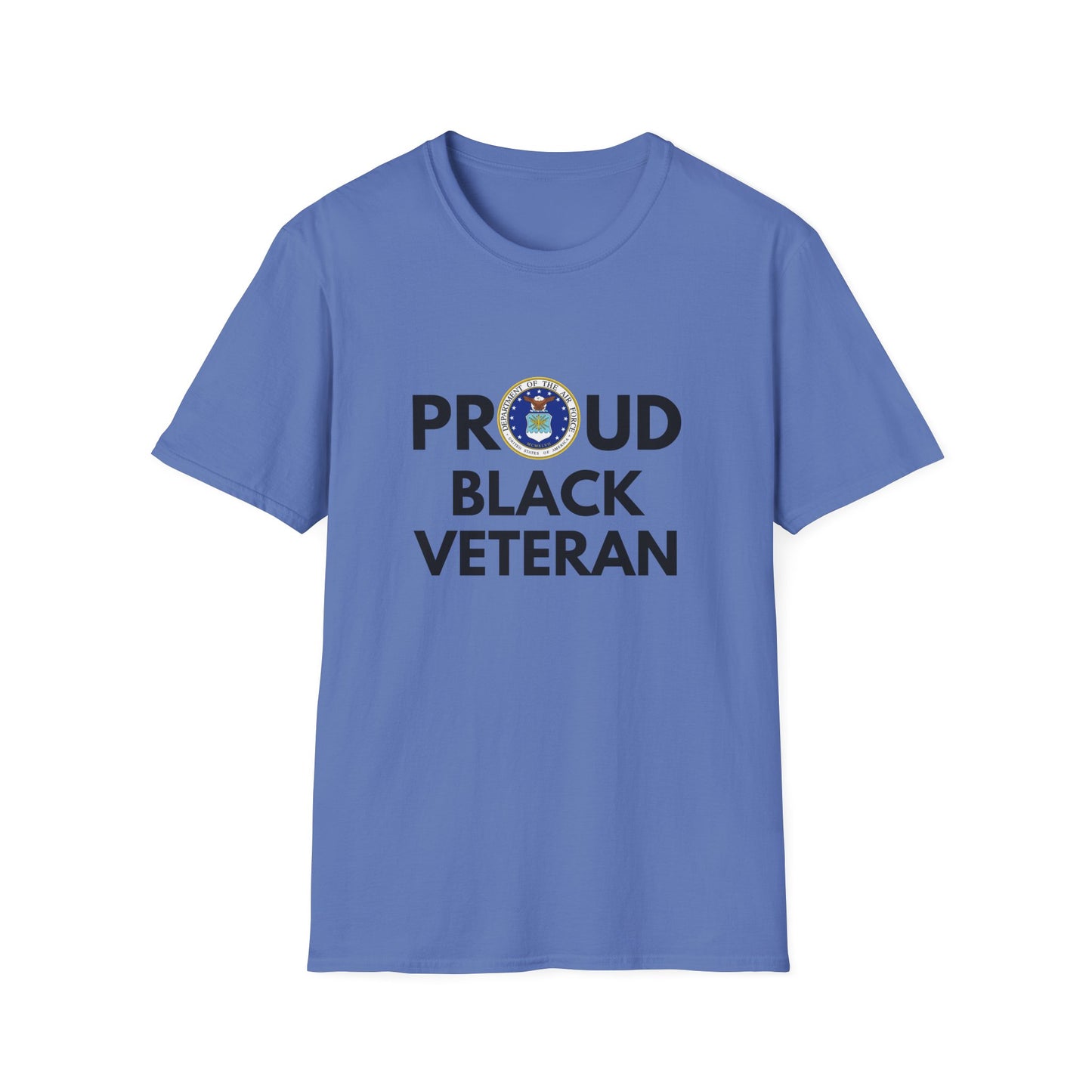 Air Force Proud Black Veteran - Unisex Softstyle T-Shirt