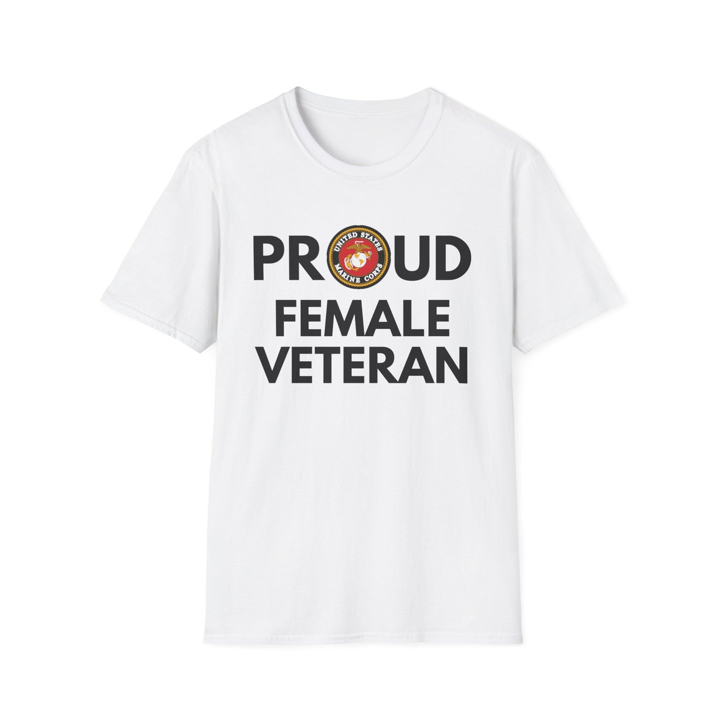 Marine Female Veteran - Unisex Softstyle T-Shirt