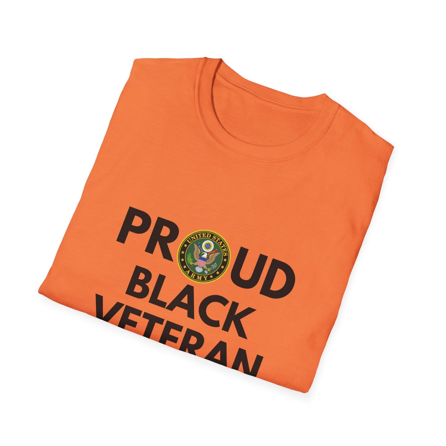 Army Proud Black Veteran - Unisex Softstyle T-Shirt