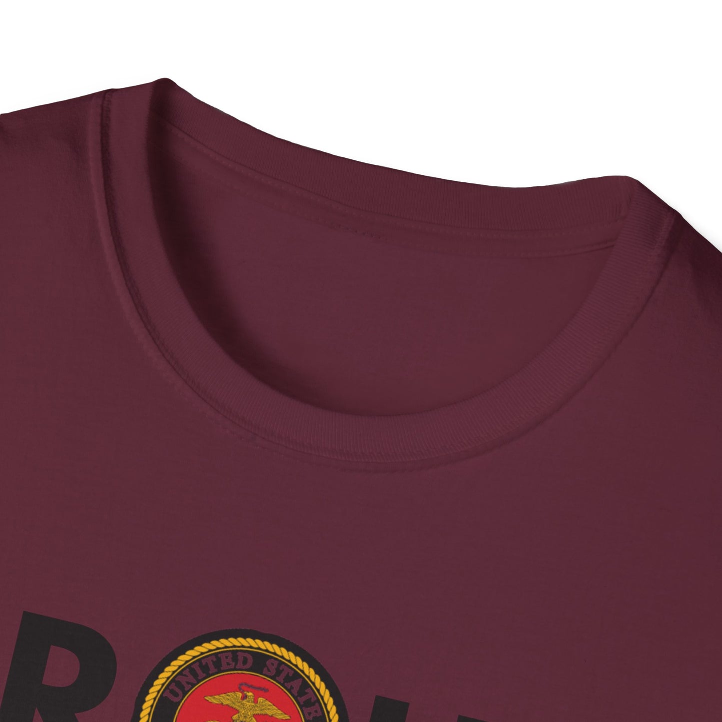Marine Proud Black Veteran - Unisex Softstyle T-Shirt