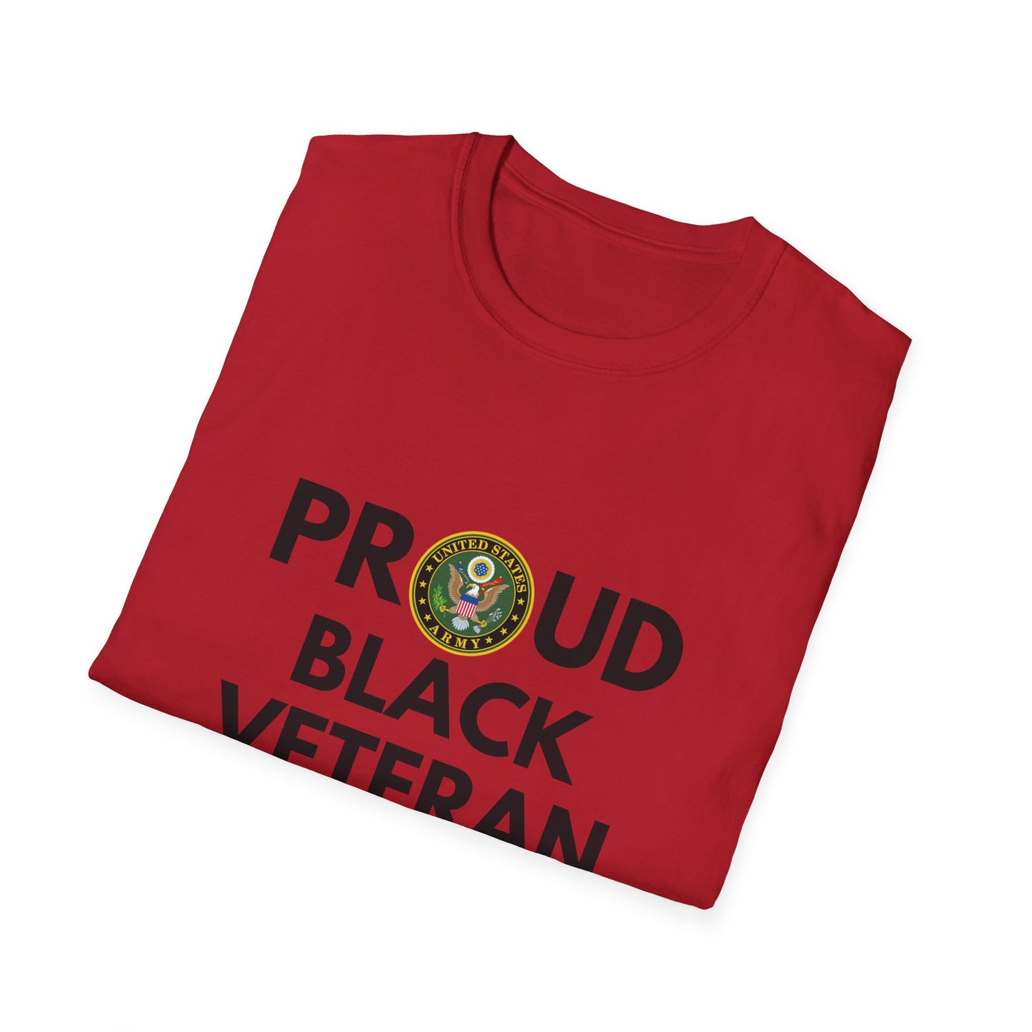 Army Proud Black Veteran - Unisex Softstyle T-Shirt
