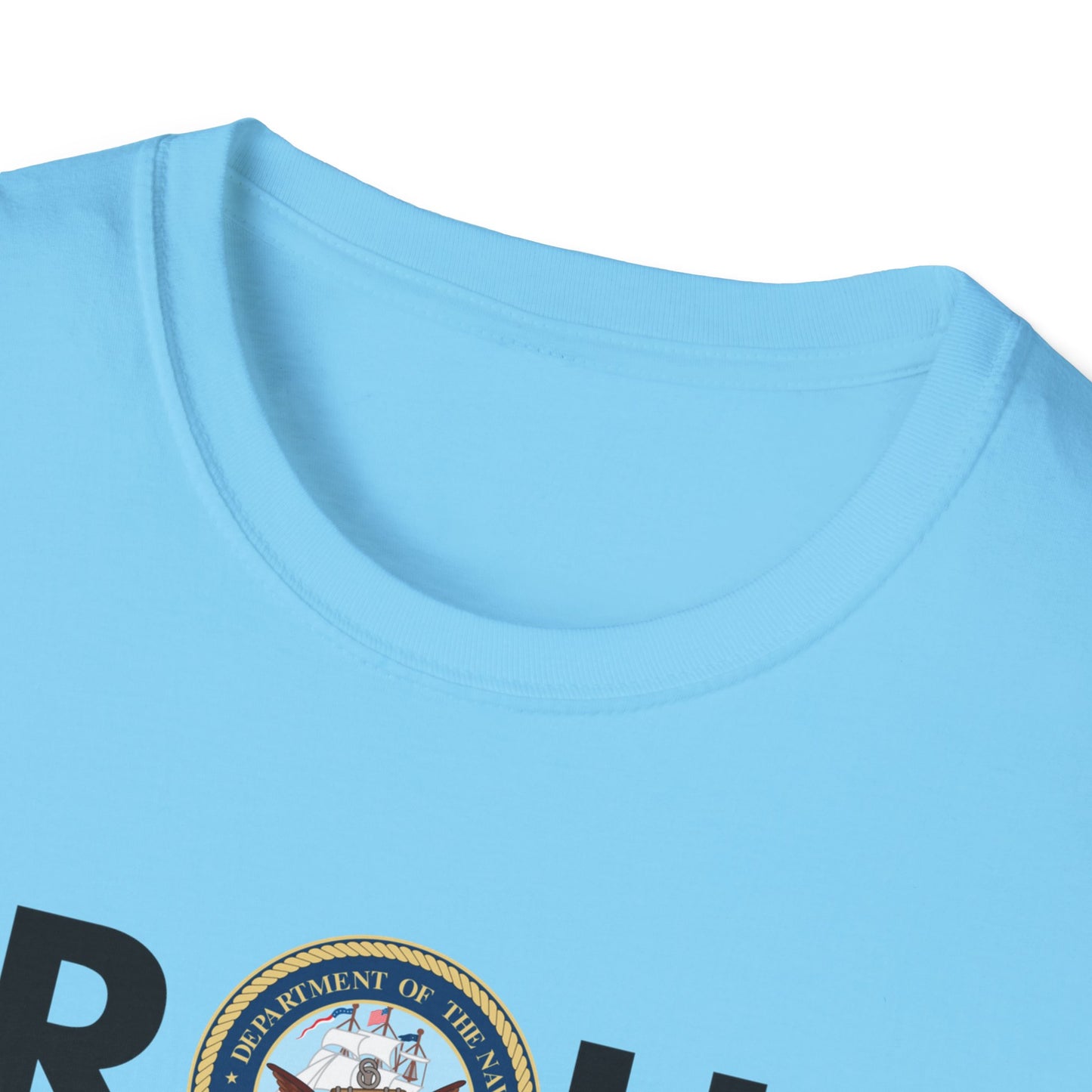 Navy Proud Black Veteran - Unisex Softstyle T-Shirt