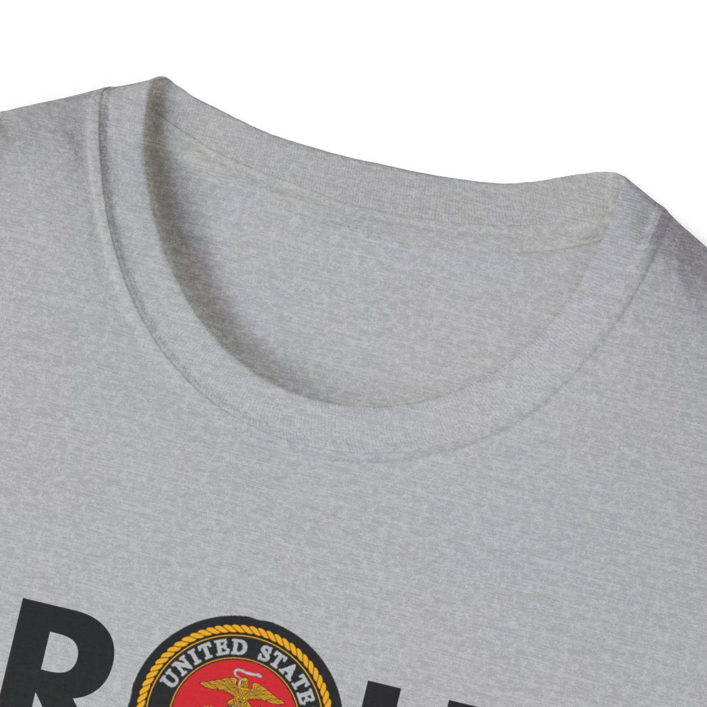 Marine Proud Black Veteran - Unisex Softstyle T-Shirt