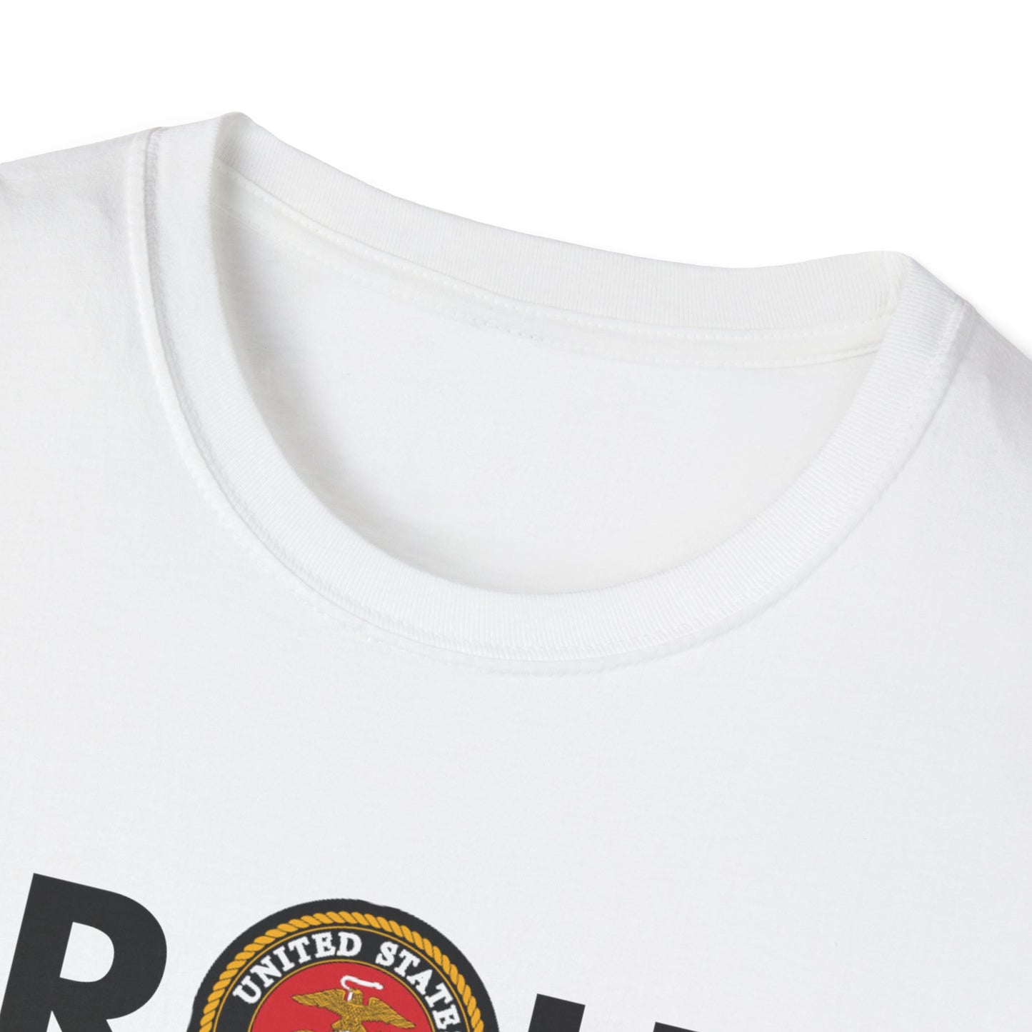 Marine Proud Black Veteran - Unisex Softstyle T-Shirt