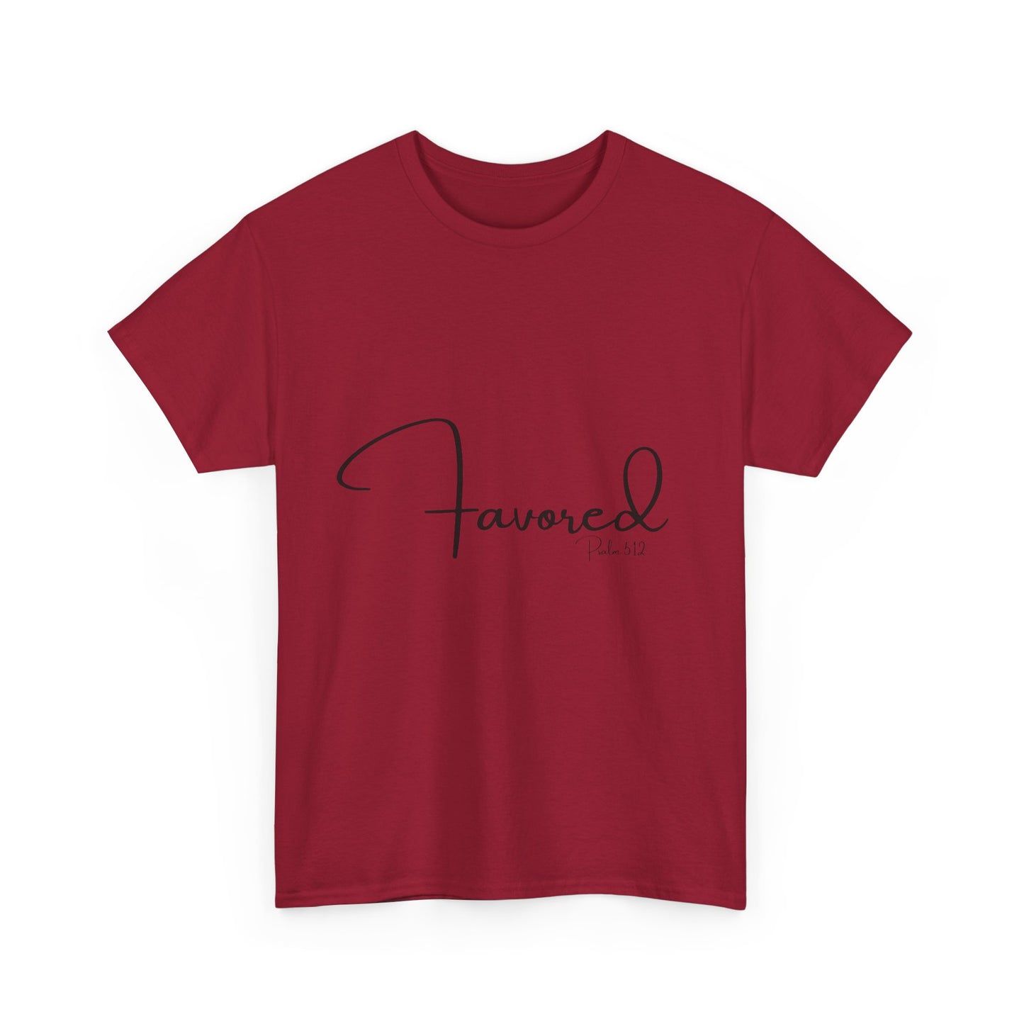 Favored - Psalm 5:12 Unisex Heavy Cotton Tee