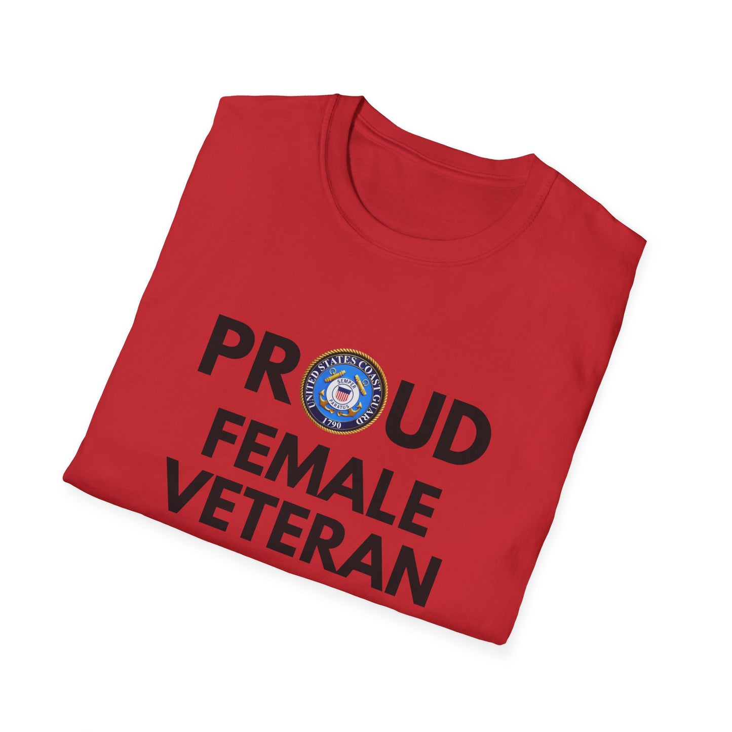 Coast Guard Female Veteran - Unisex Softstyle T-Shirt