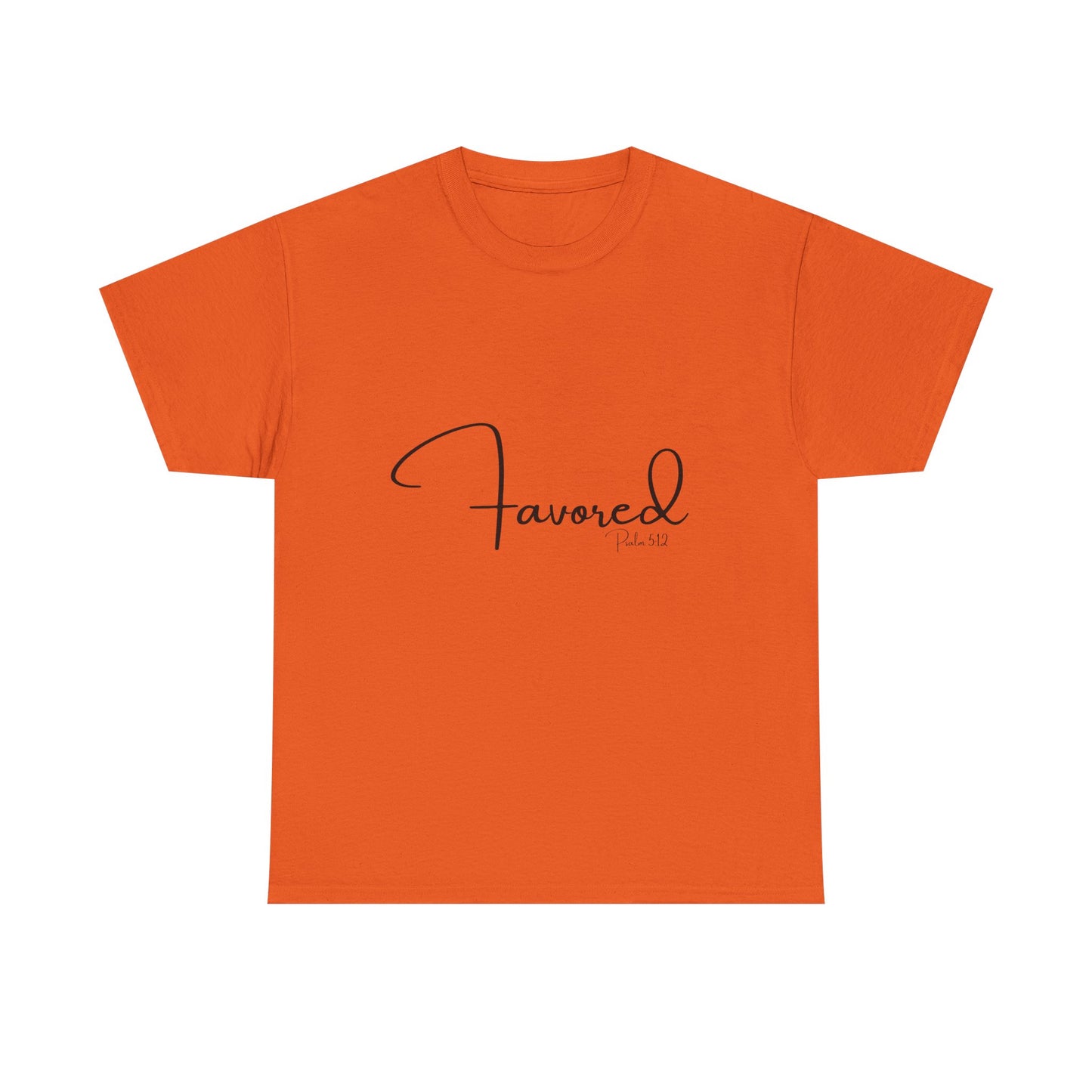 Favored - Psalm 5:12 Unisex Heavy Cotton Tee