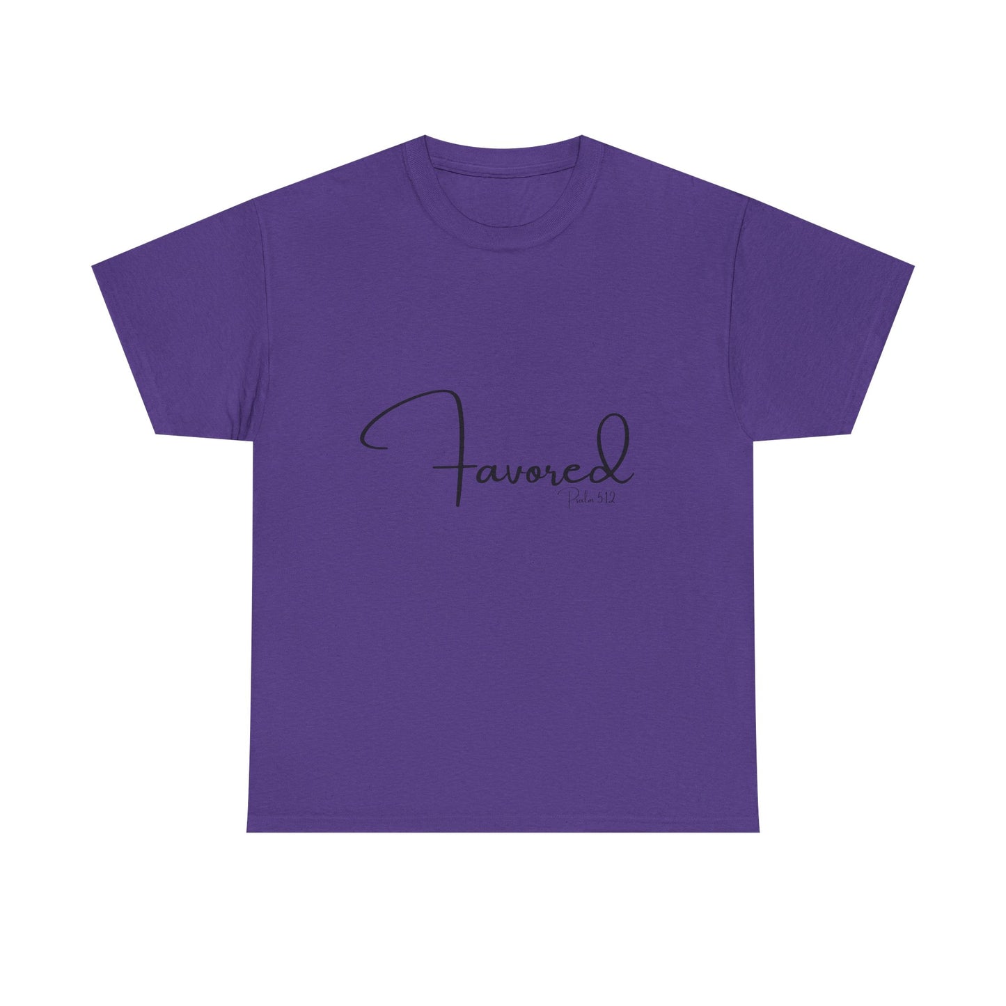 Favored - Psalm 5:12 Unisex Heavy Cotton Tee