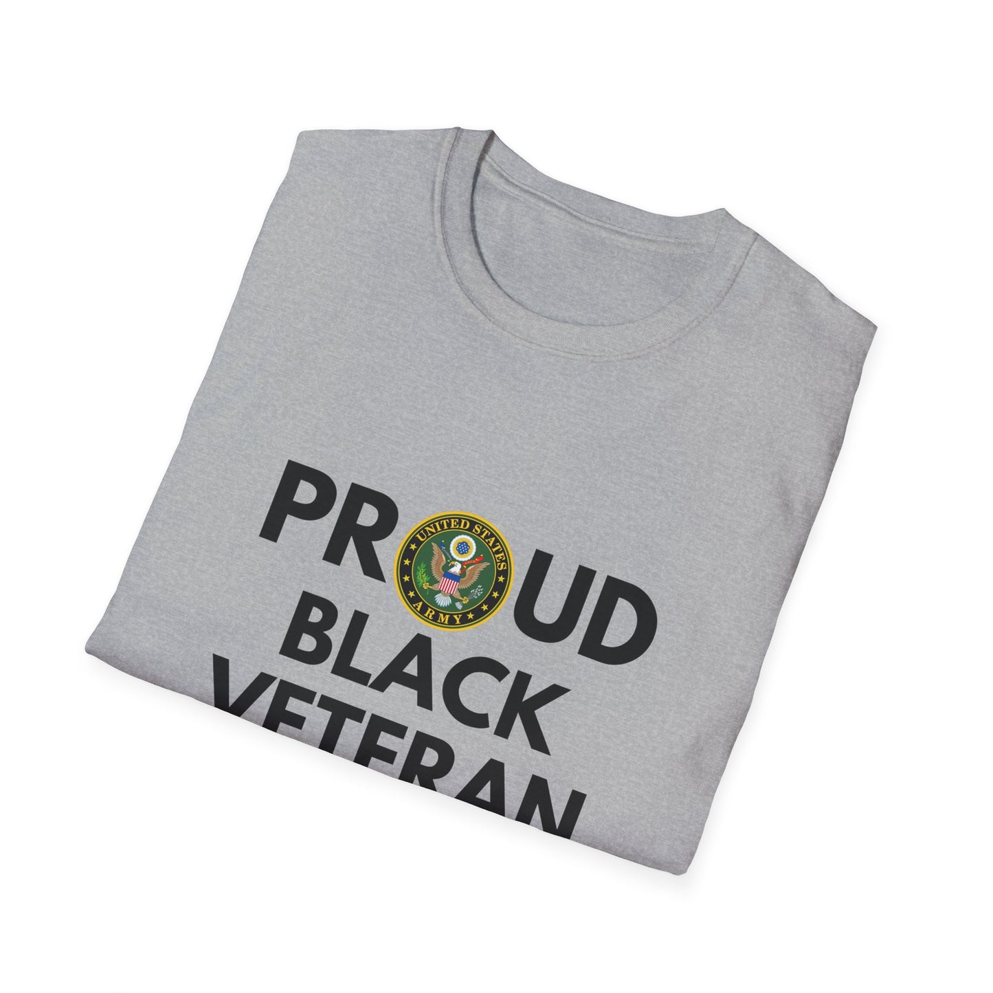 Army Proud Black Veteran - Unisex Softstyle T-Shirt
