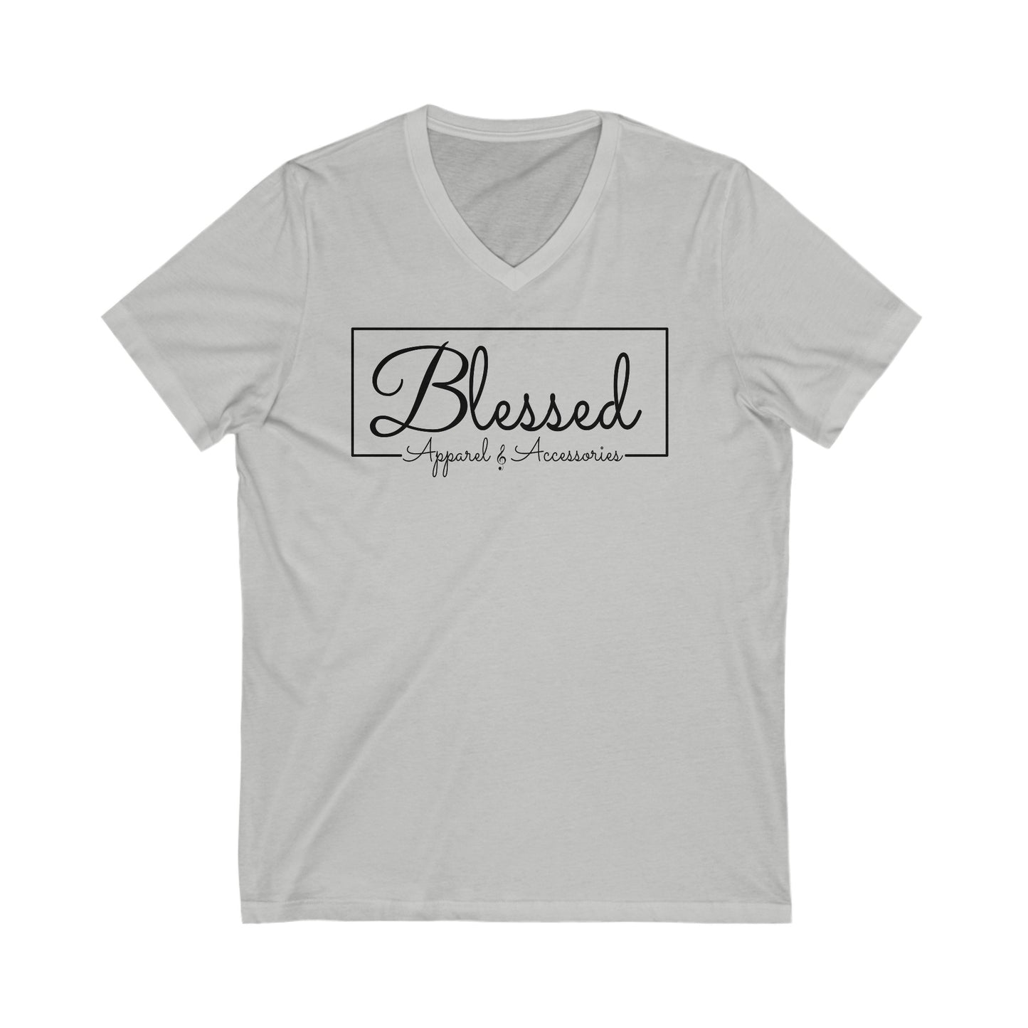 Blessed Signature - Unisex Jersey Short Sleeve V-Neck Tee