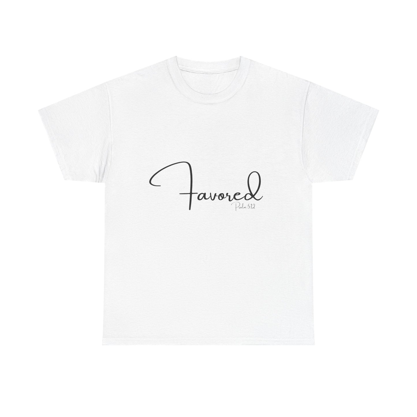 Favored - Psalm 5:12 Unisex Heavy Cotton Tee