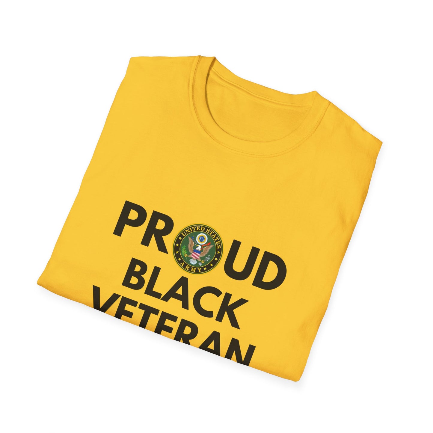 Army Proud Black Veteran - Unisex Softstyle T-Shirt