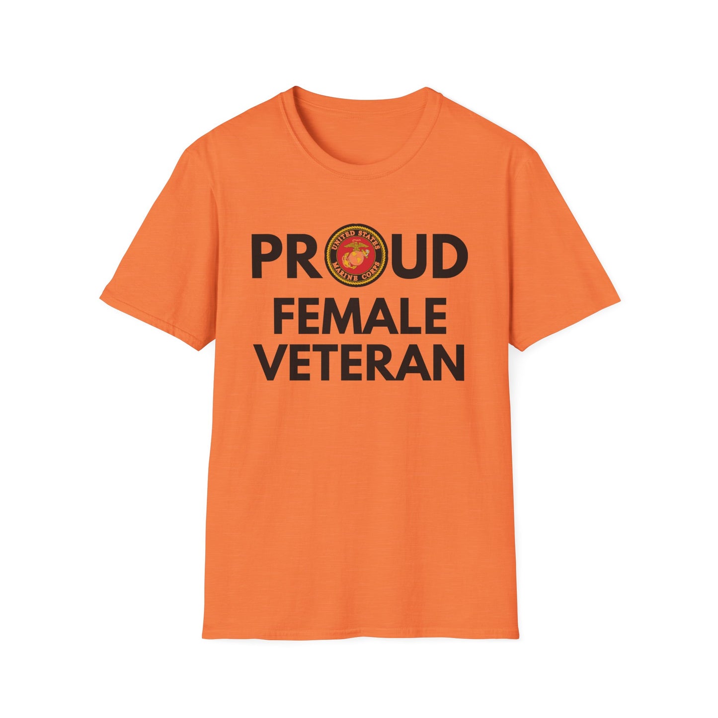 Marine Female Veteran - Unisex Softstyle T-Shirt