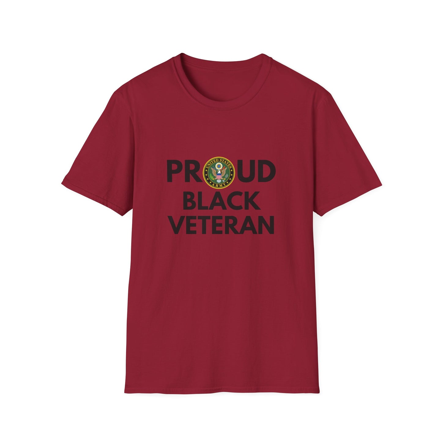 Army Proud Black Veteran - Unisex Softstyle T-Shirt