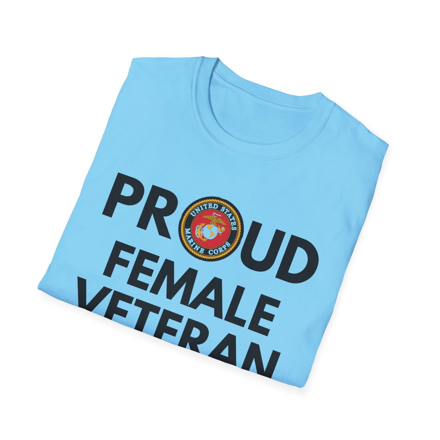 Marine Female Veteran - Unisex Softstyle T-Shirt