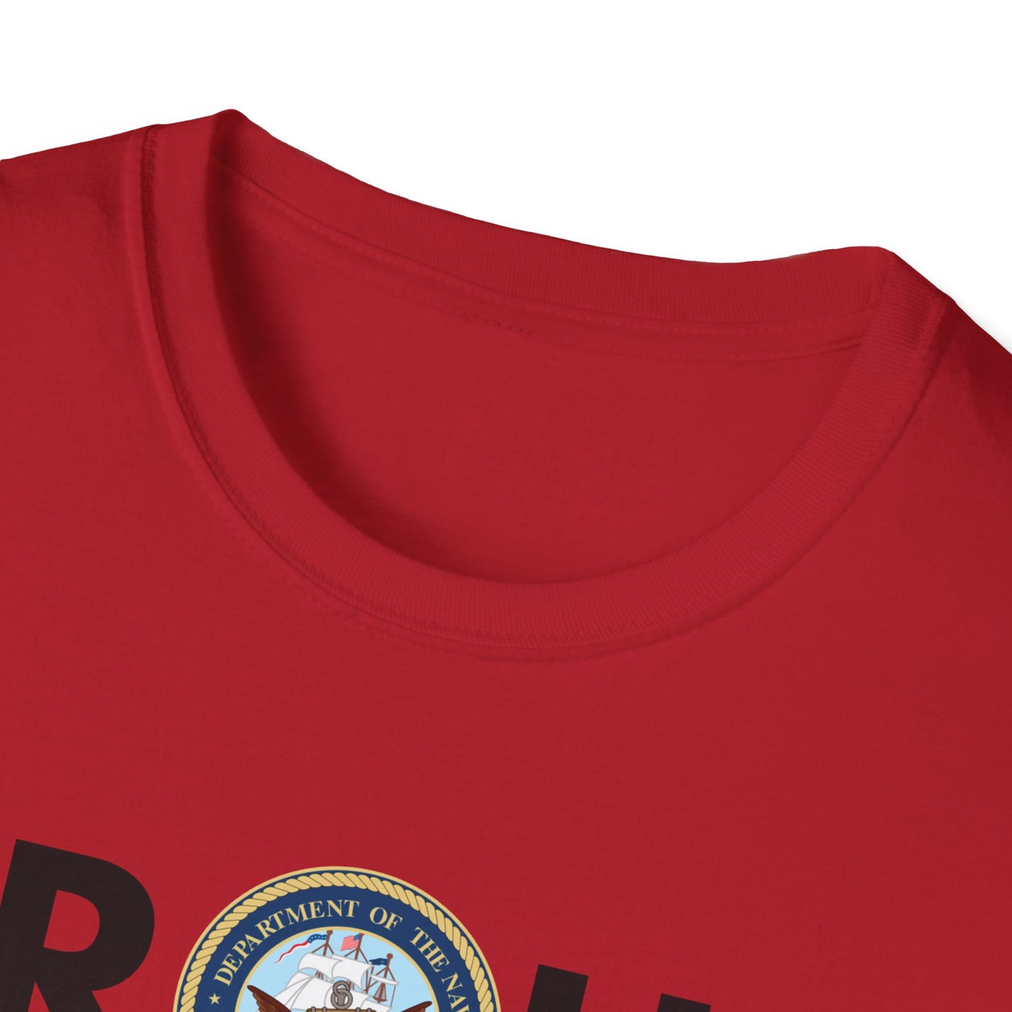 Navy Proud Black Veteran - Unisex Softstyle T-Shirt