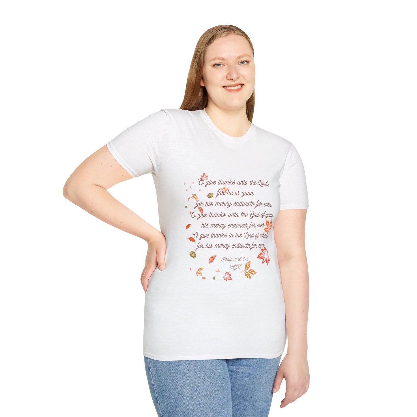Psalms 136:1-3 - Unisex Softstyle T-Shirt