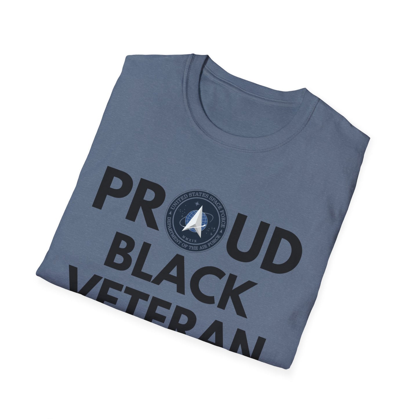 Space Force Proud Black Veteran - Unisex Softstyle T-Shirt