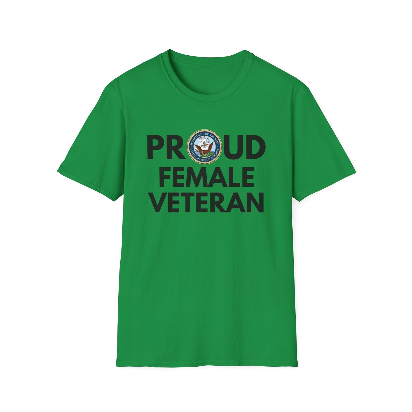 Navy Female Veteran - Unisex Softstyle T-Shirt