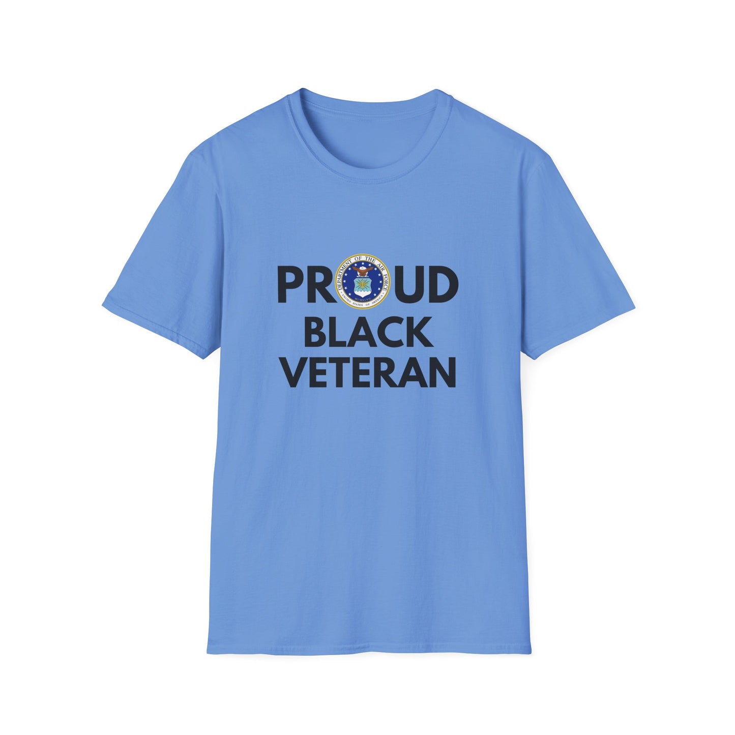 Air Force Proud Black Veteran - Unisex Softstyle T-Shirt