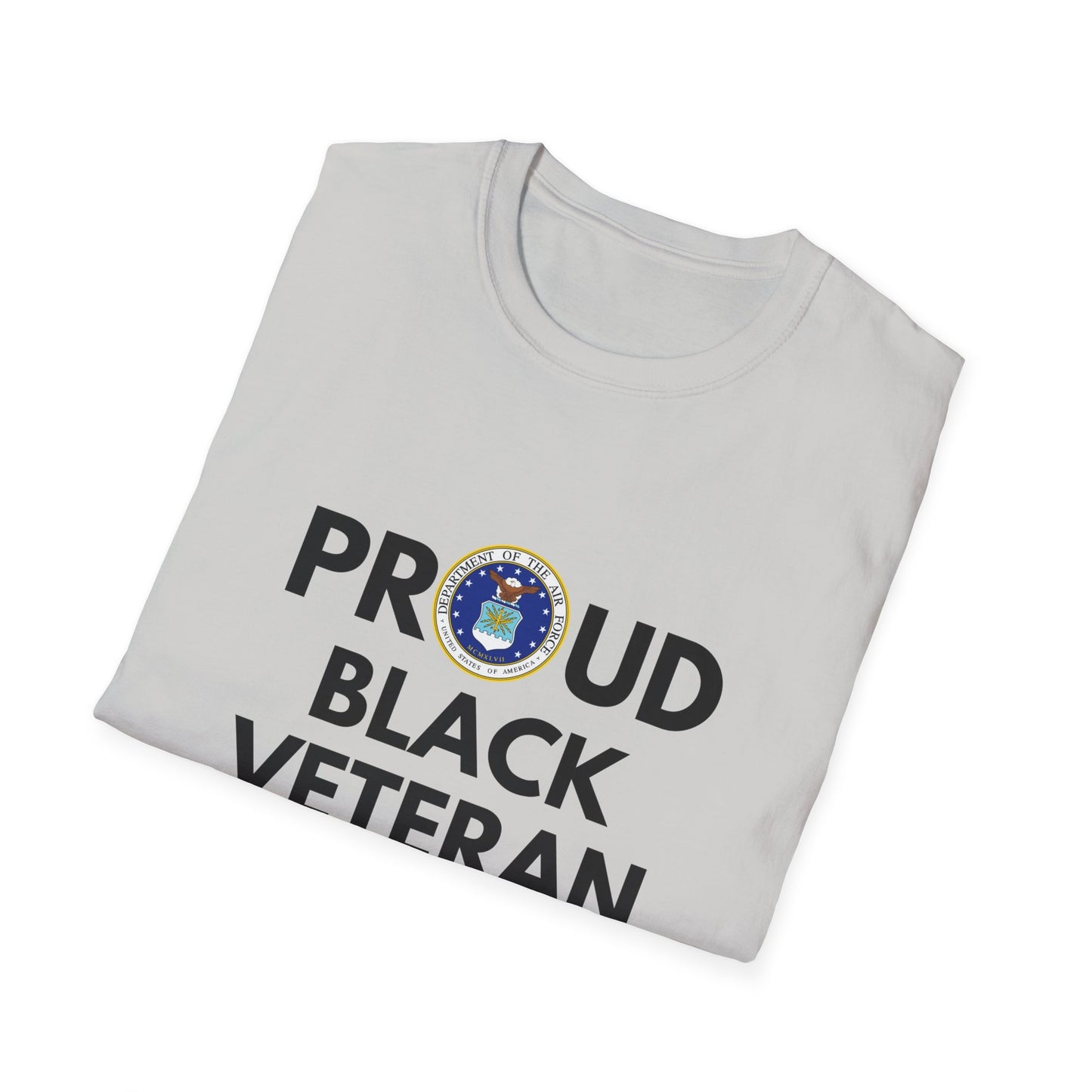 Air Force Proud Black Veteran - Unisex Softstyle T-Shirt