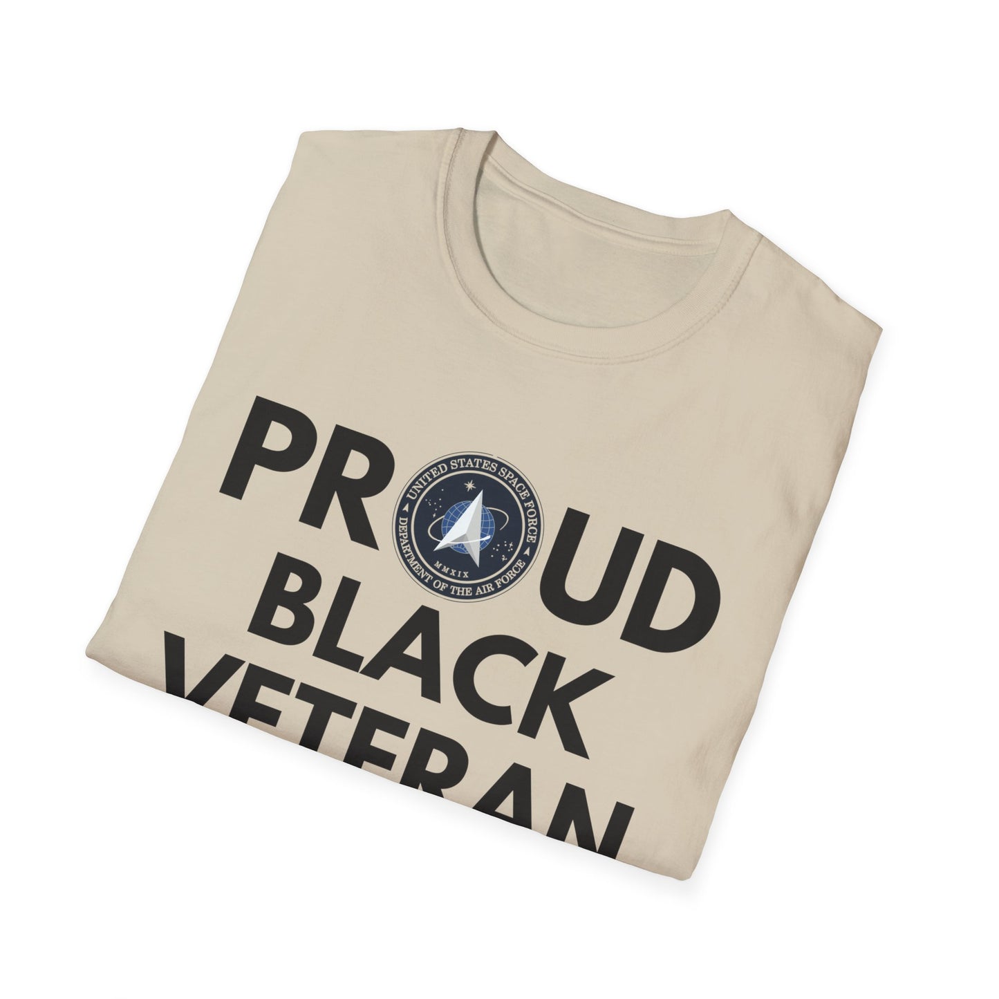 Space Force Proud Black Veteran - Unisex Softstyle T-Shirt
