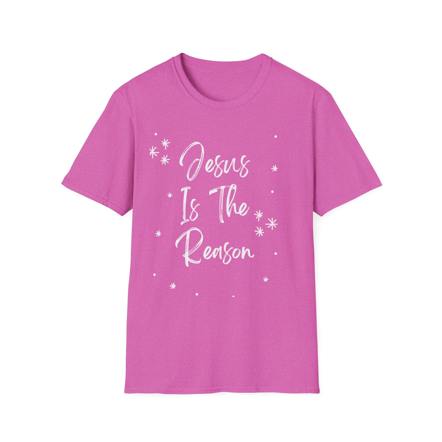 Jesus is the reason - Front and Back - Unisex Softstyle T-Shirt