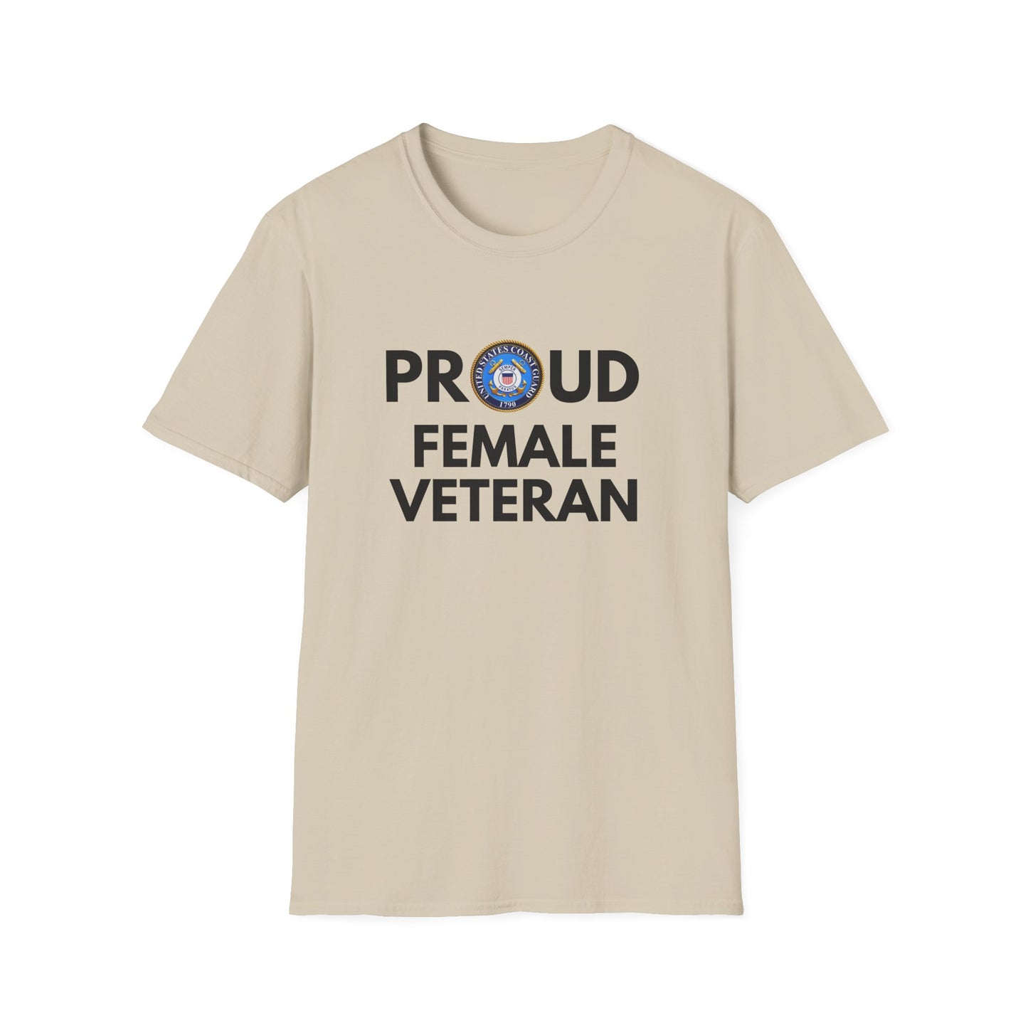 Coast Guard Female Veteran - Unisex Softstyle T-Shirt