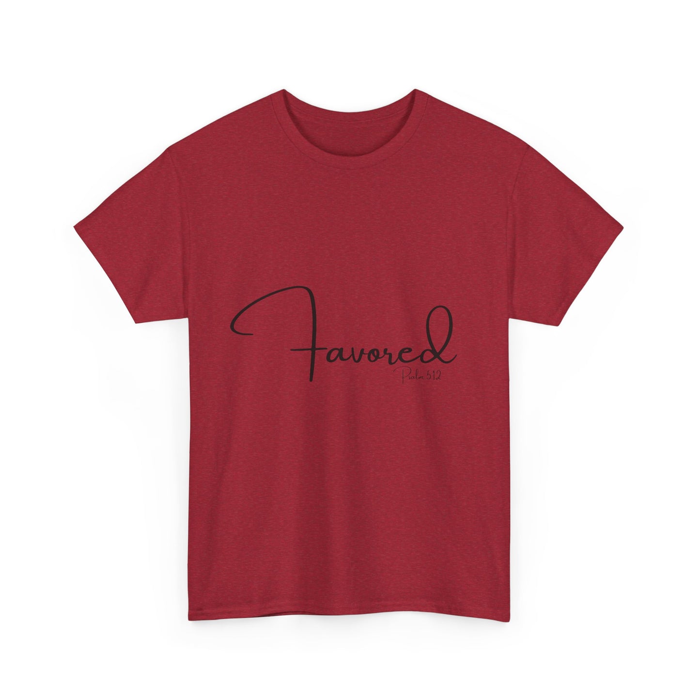 Favored - Psalm 5:12 Unisex Heavy Cotton Tee