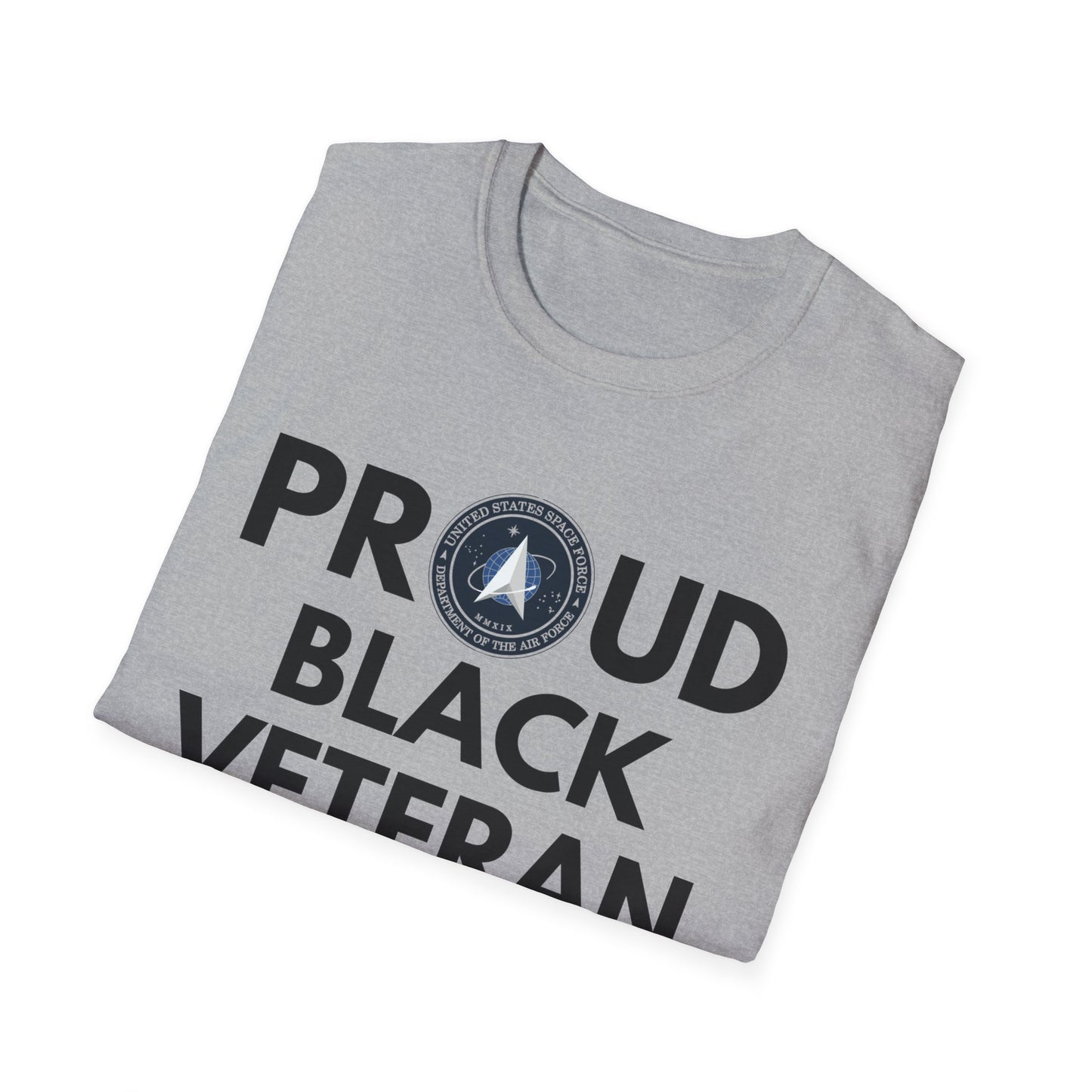 Space Force Proud Black Veteran - Unisex Softstyle T-Shirt